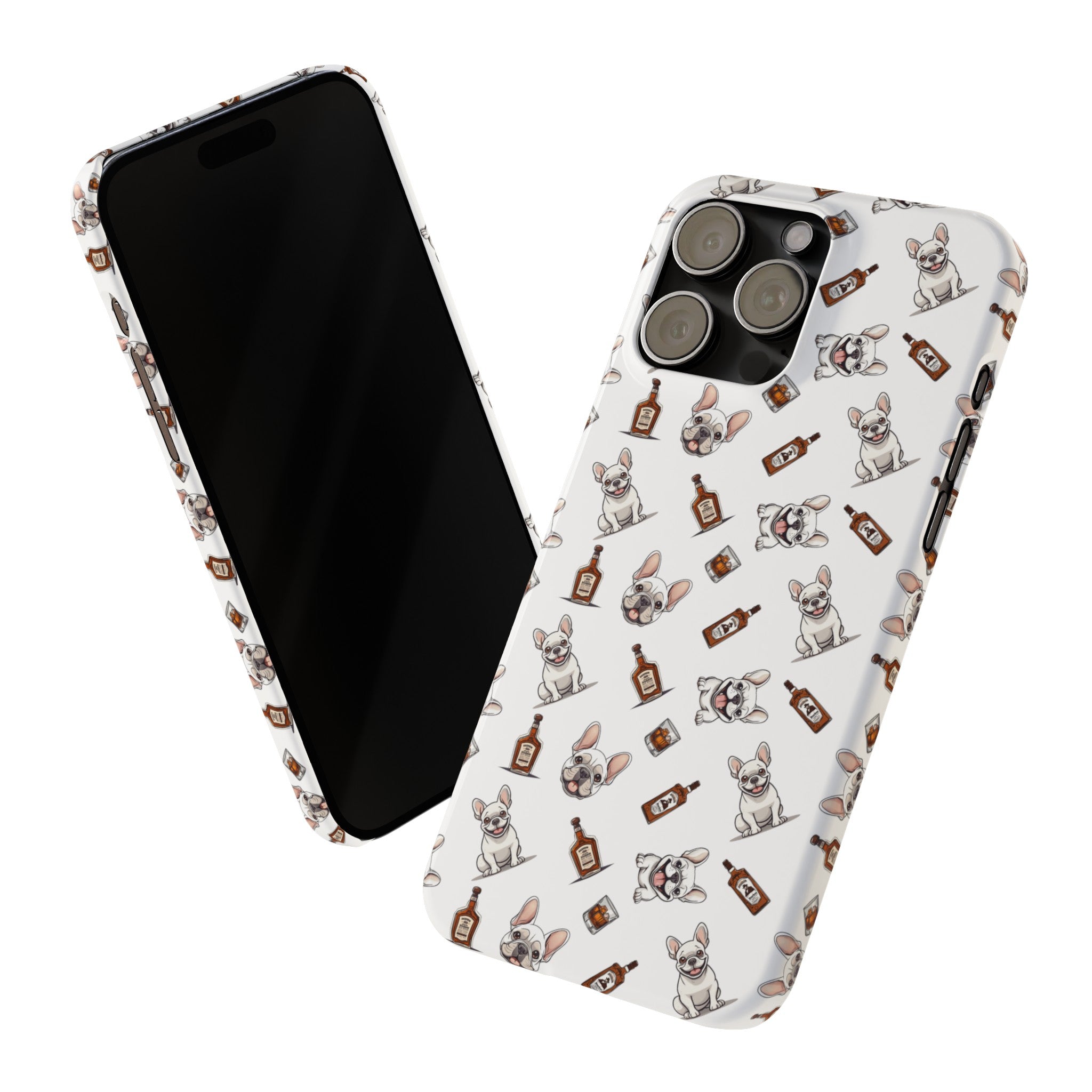 Bulldog iPhone Cases (White French/Bourbon)