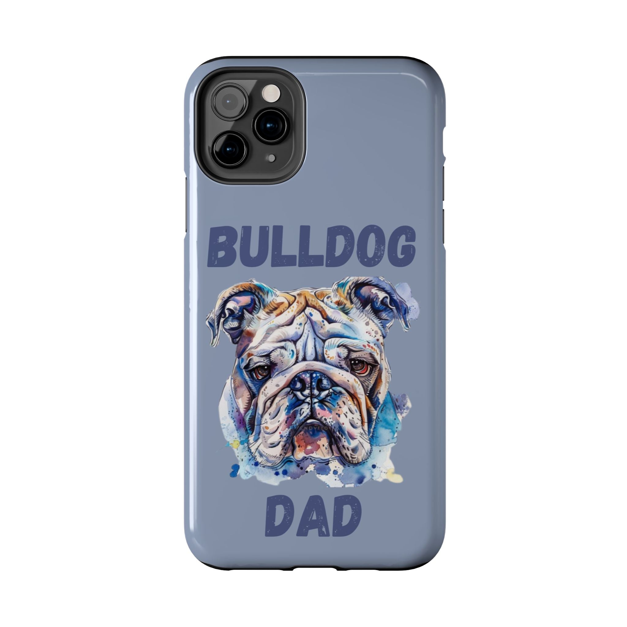 Bulldog Dad iPhone Cases (English/Watercolor) New