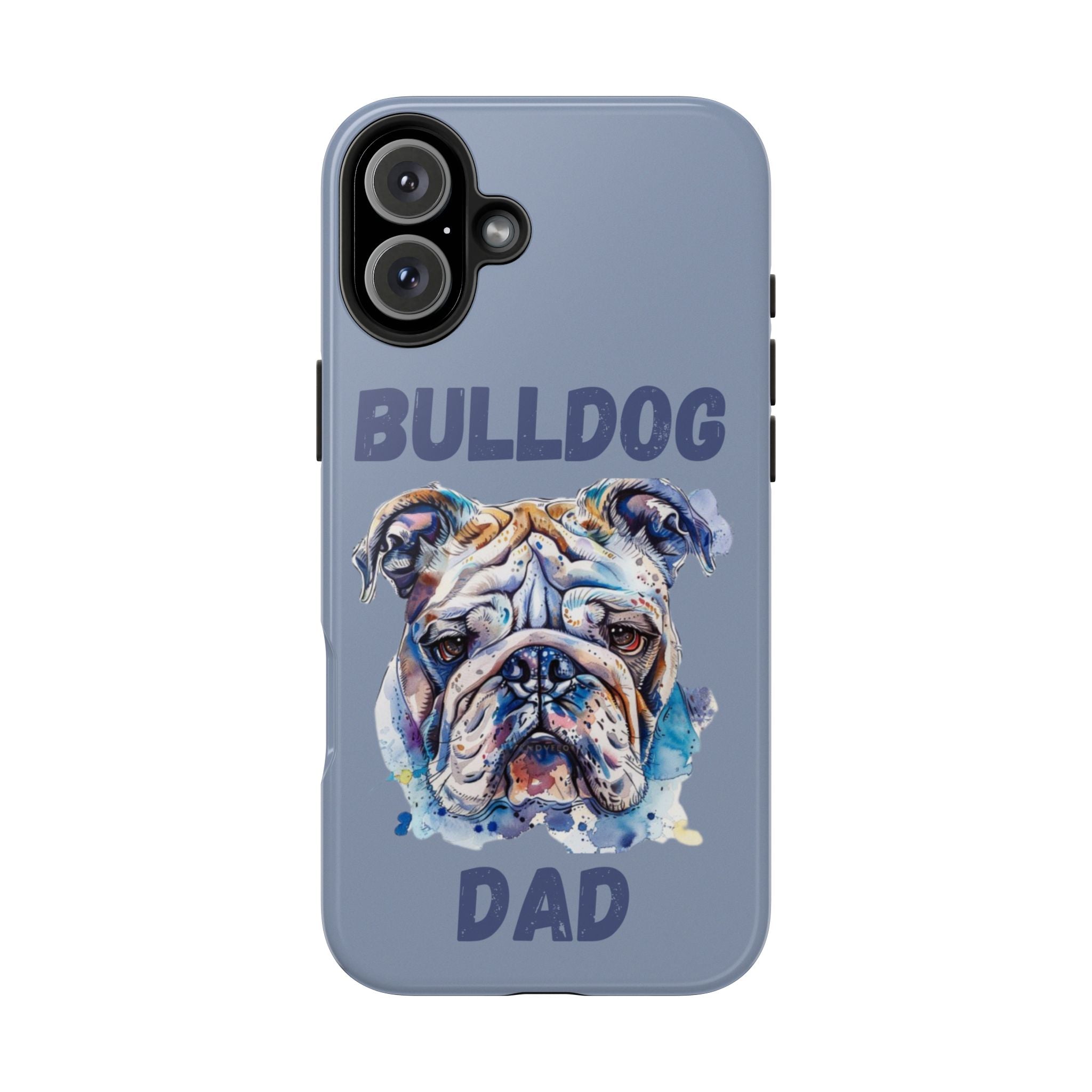 Bulldog Dad iPhone Cases (English/Watercolor) New