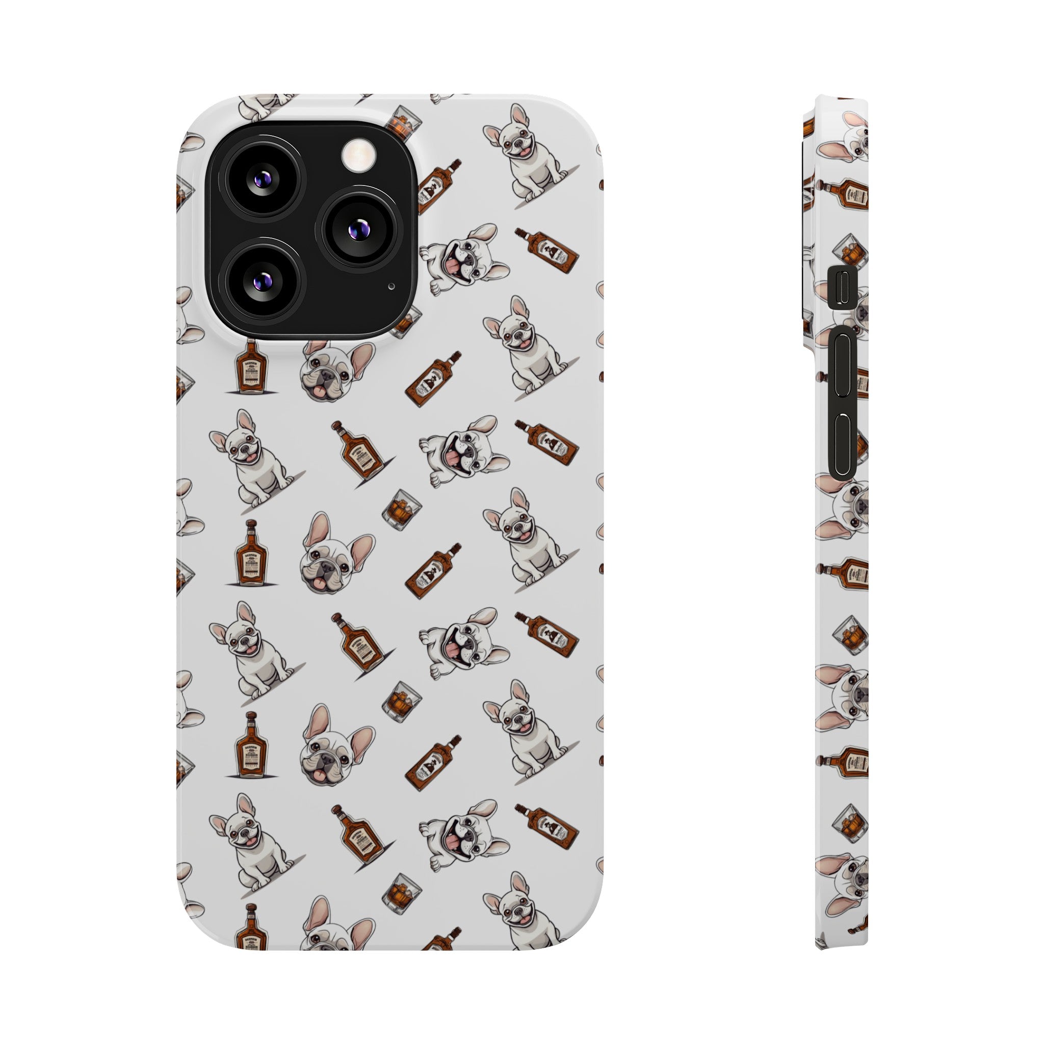 Bulldog iPhone Cases (White French/Bourbon)