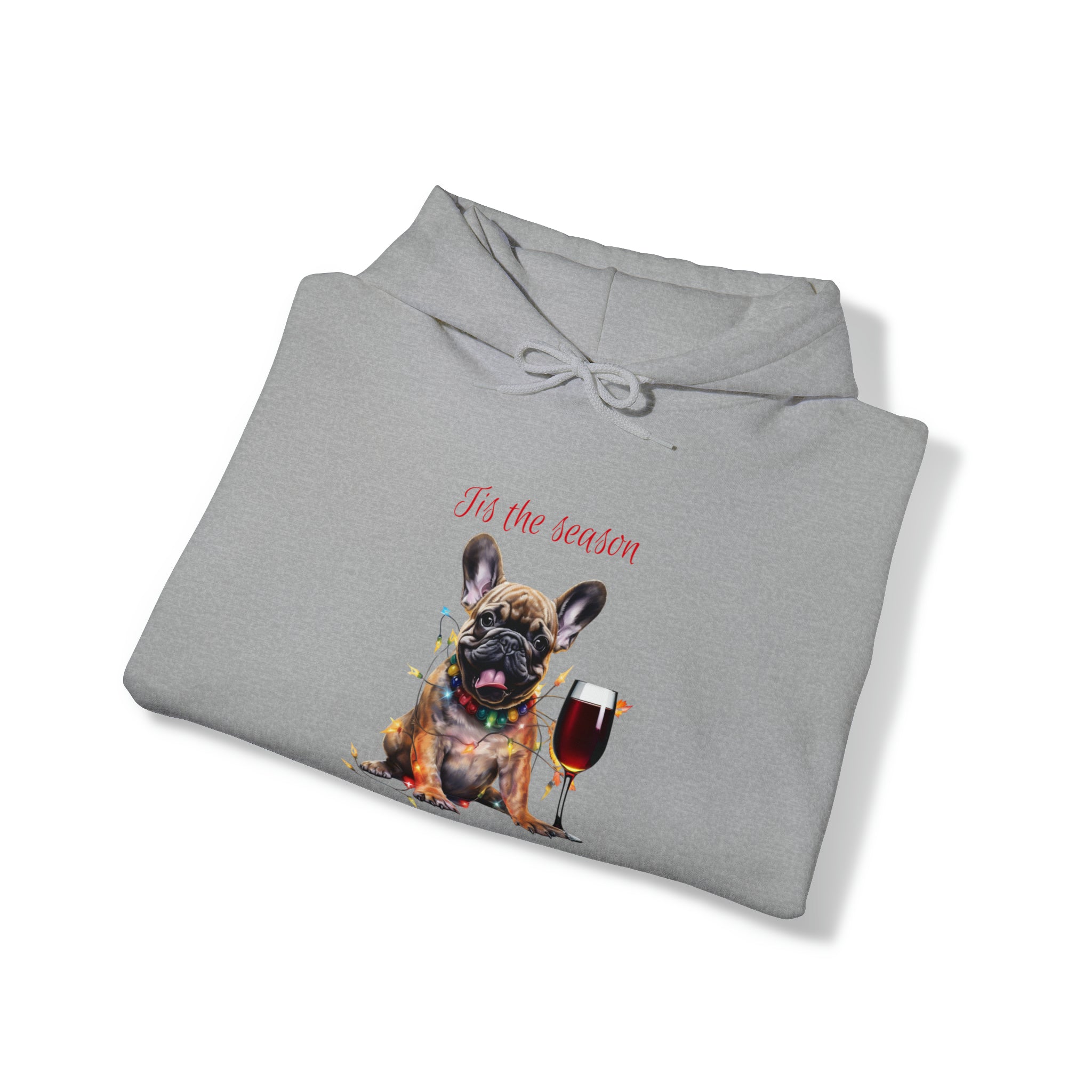 French Bulldog Xmas Hoodie - Tis the Season to be Tipsy