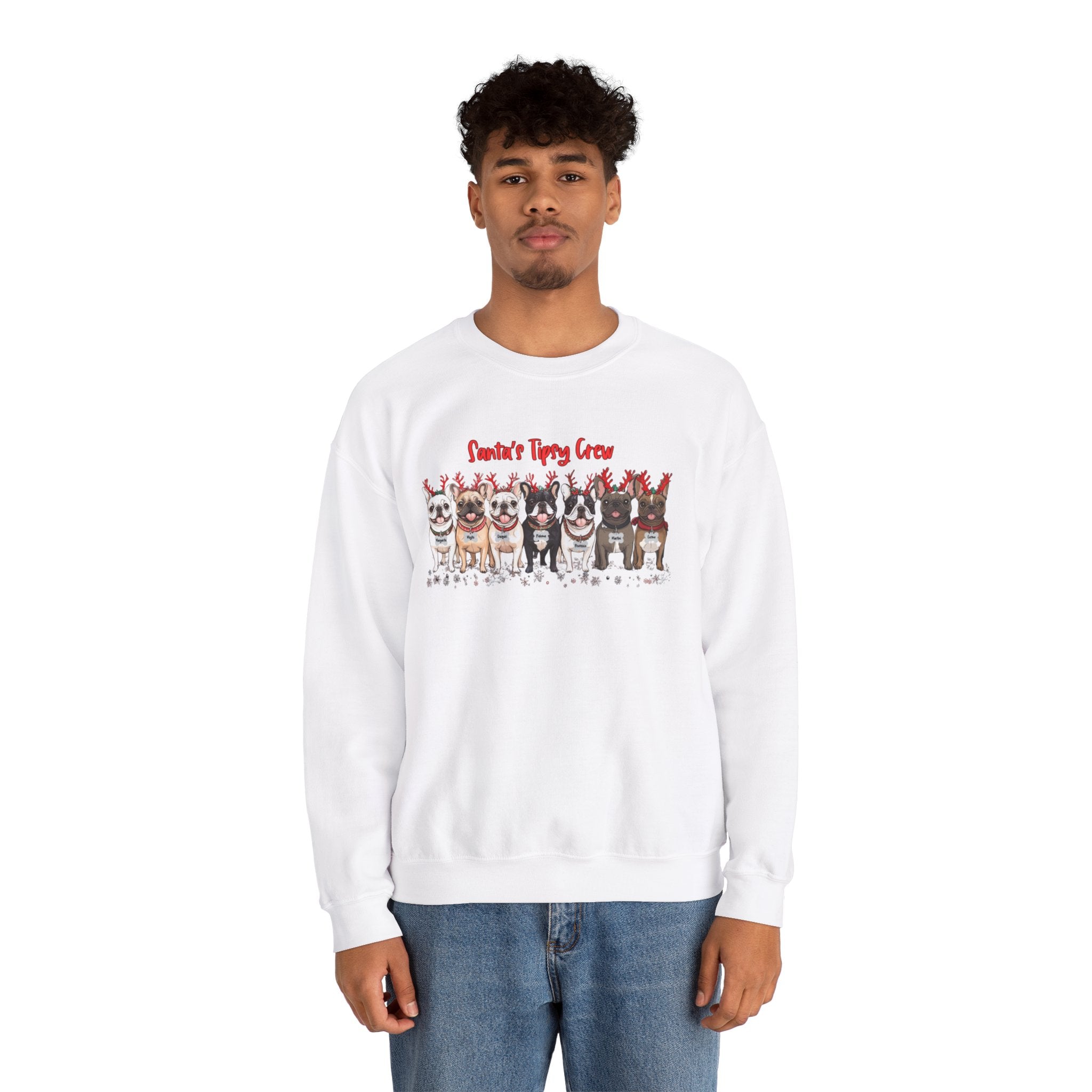 “Santa’s Tipsy Crew” Christmas Crewneck Sweatshirt - Unisex (English)