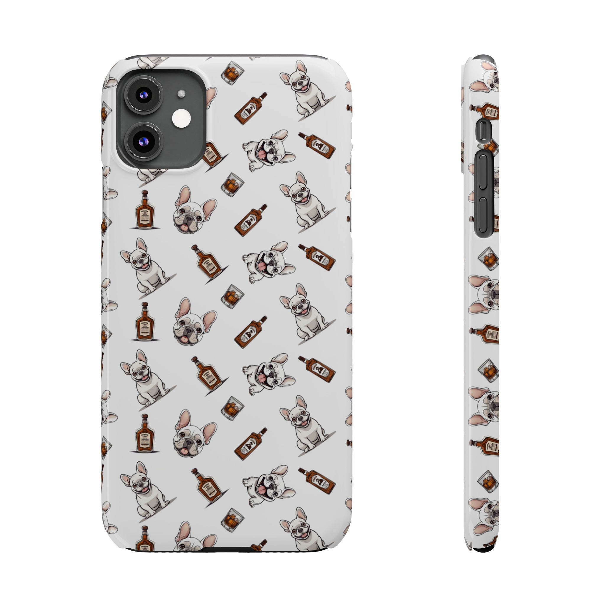 Bulldog iPhone Cases (White French/Bourbon)