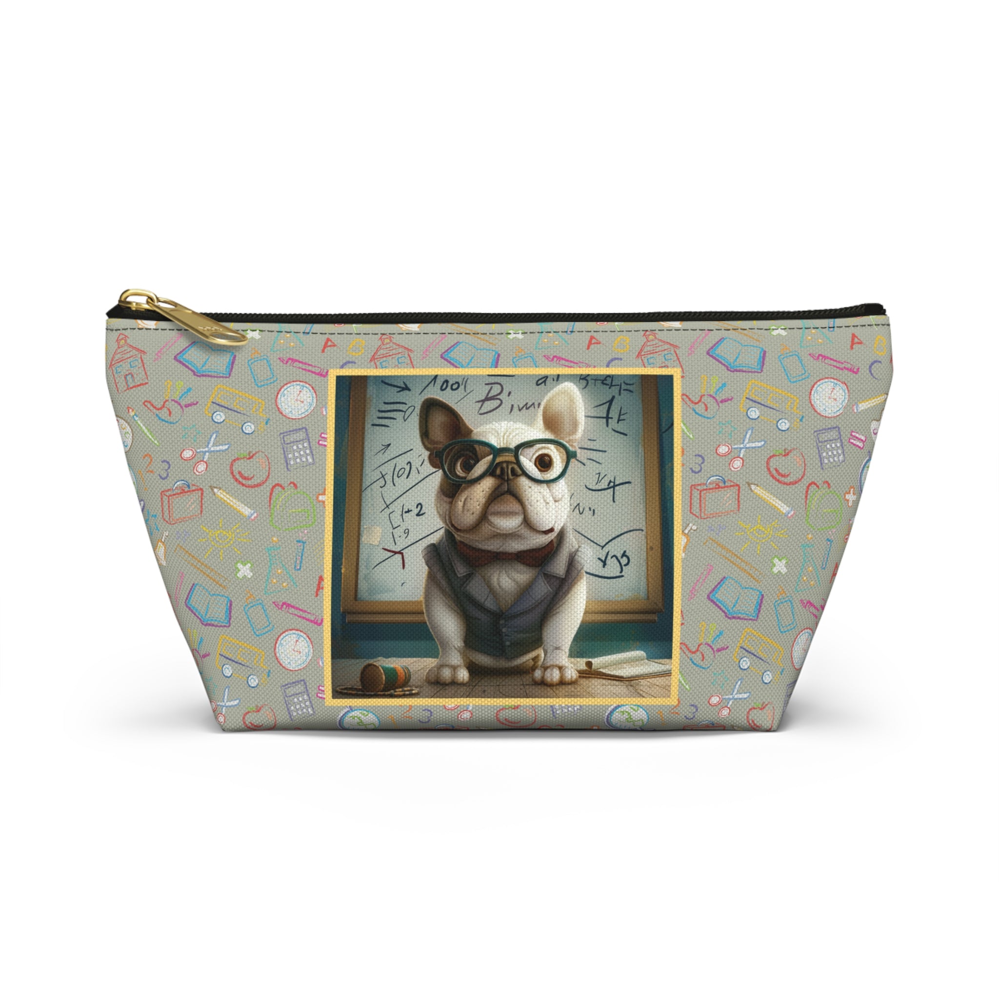 Smarty Paws Back-to-School Bulldog Accessory Pouch - French Bulldog mom gift | Tipsy Bully