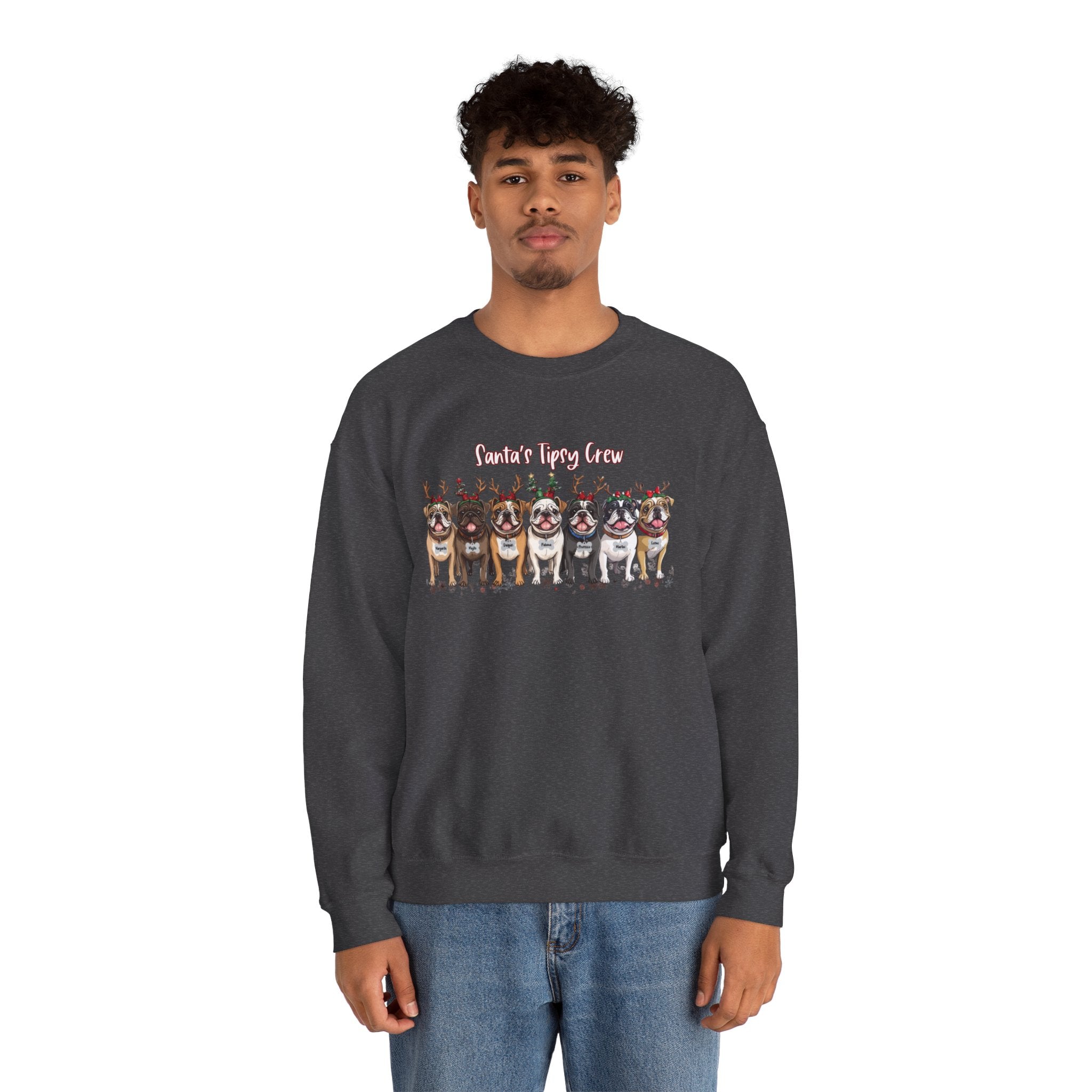 “Santa’s Tipsy Crew” Christmas Crewneck Sweatshirt - Unisex (English)