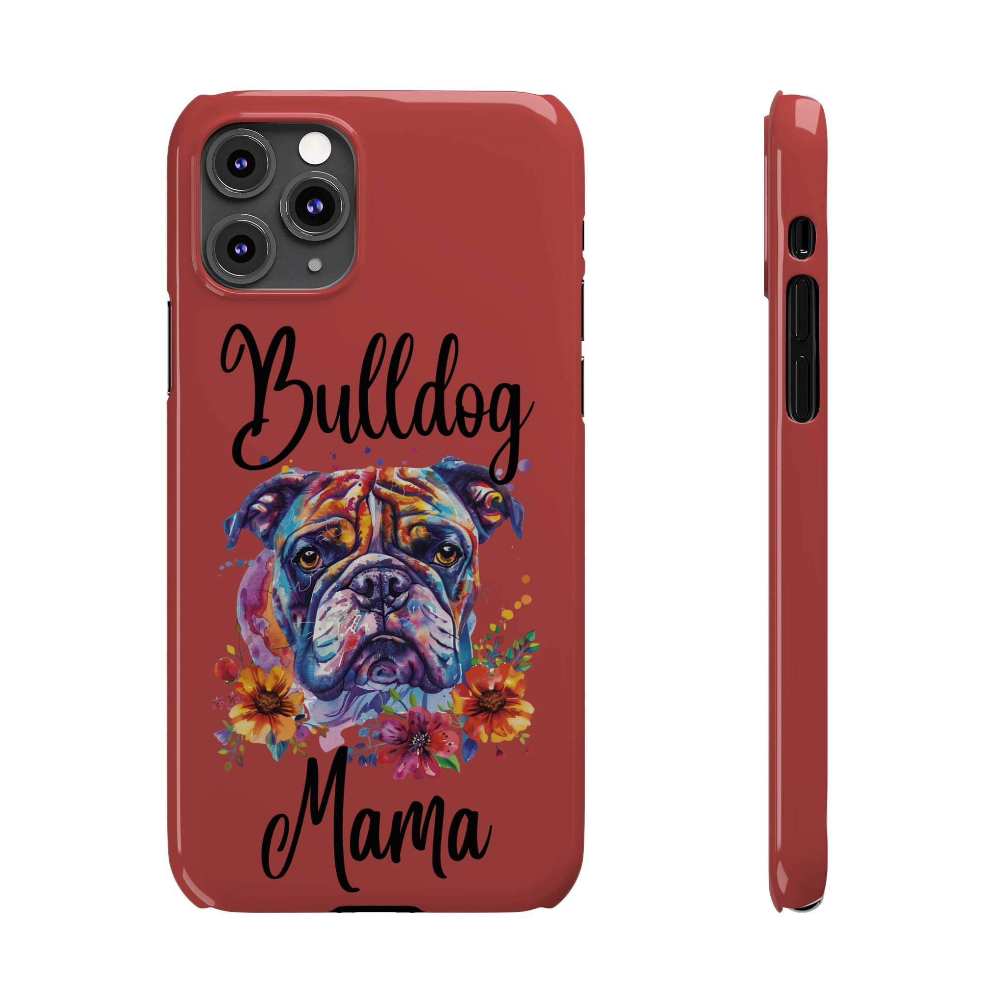 Bulldog Mama iPhone Cases (Engish)