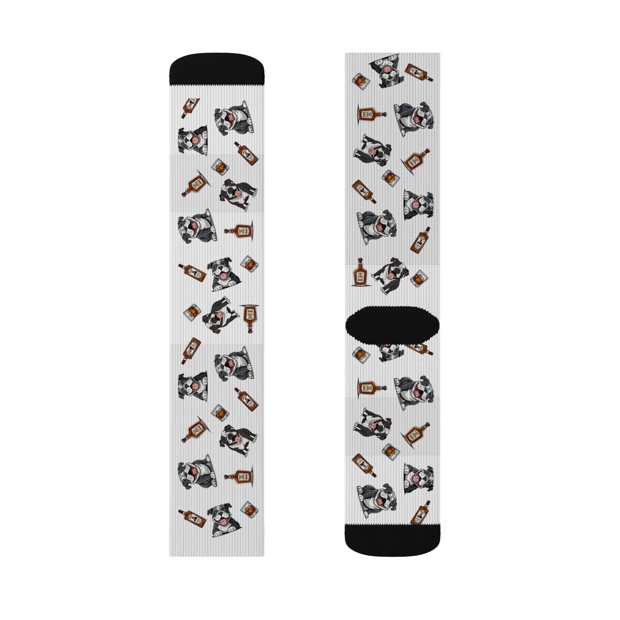 Tipsy Bully Bourbon & Bulldog Socks (English/Black)