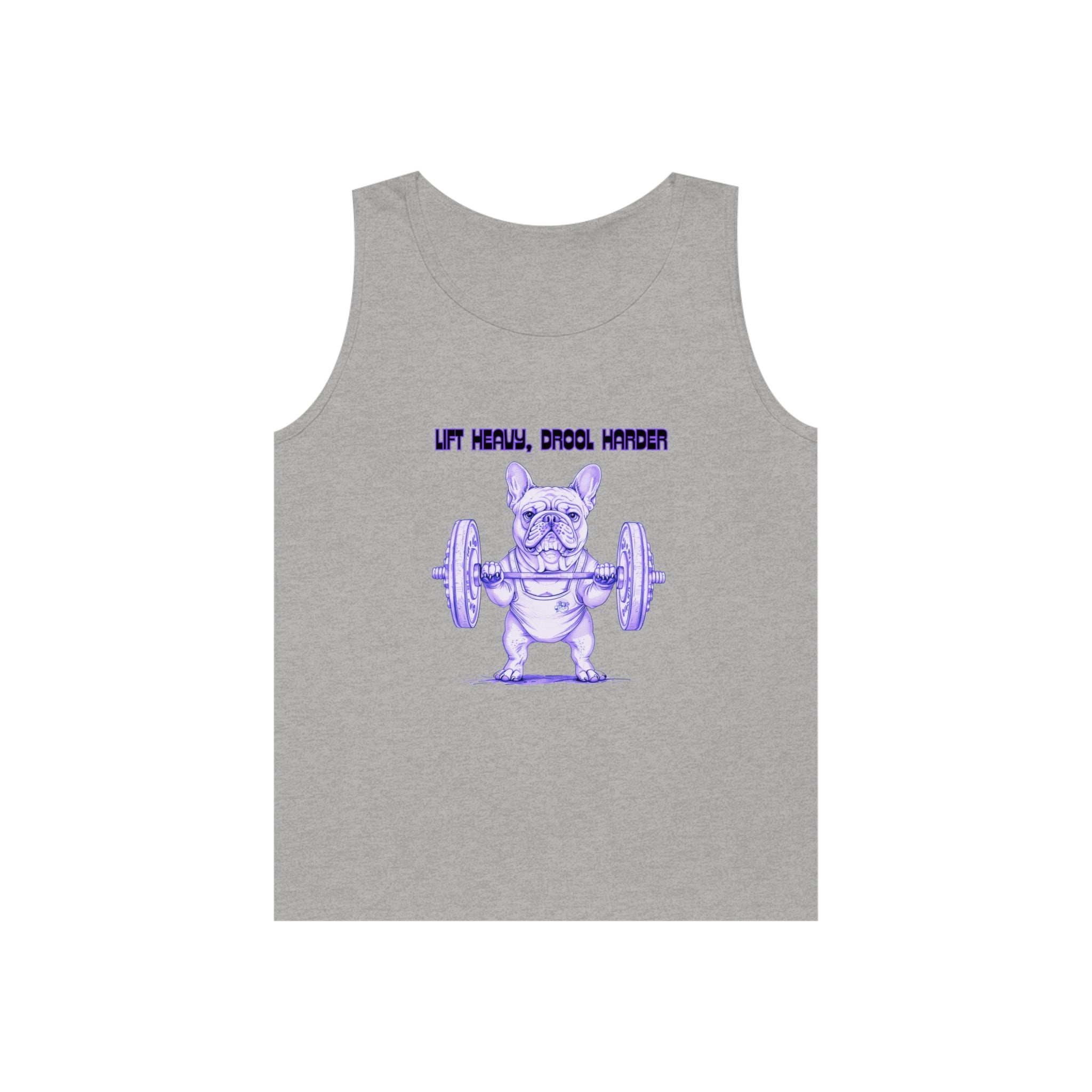 Tipsy Bully "Lift Heavy, Drool Harder" Unisex Tank Top (French/Purple)