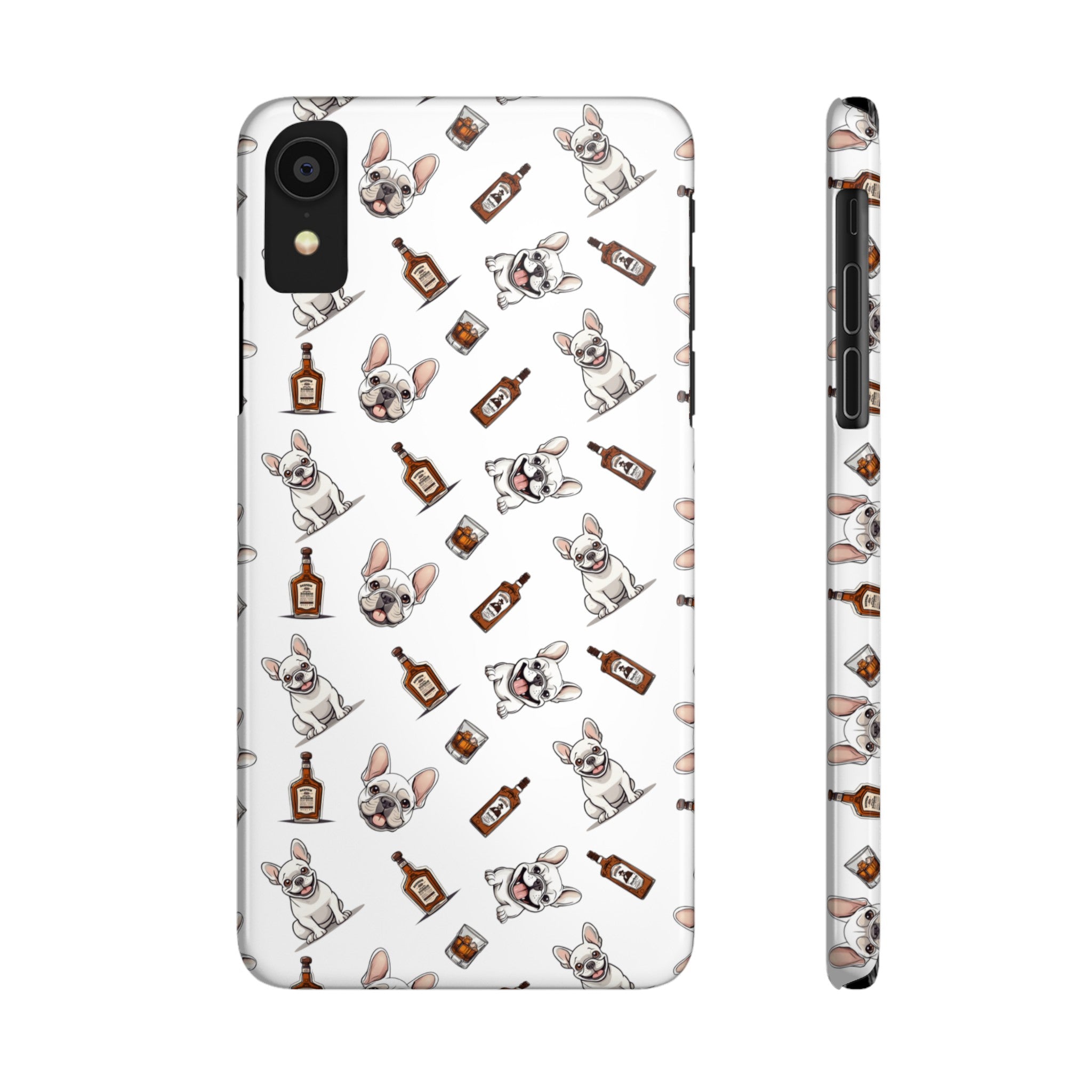 Bulldog iPhone Cases (White French/Bourbon)