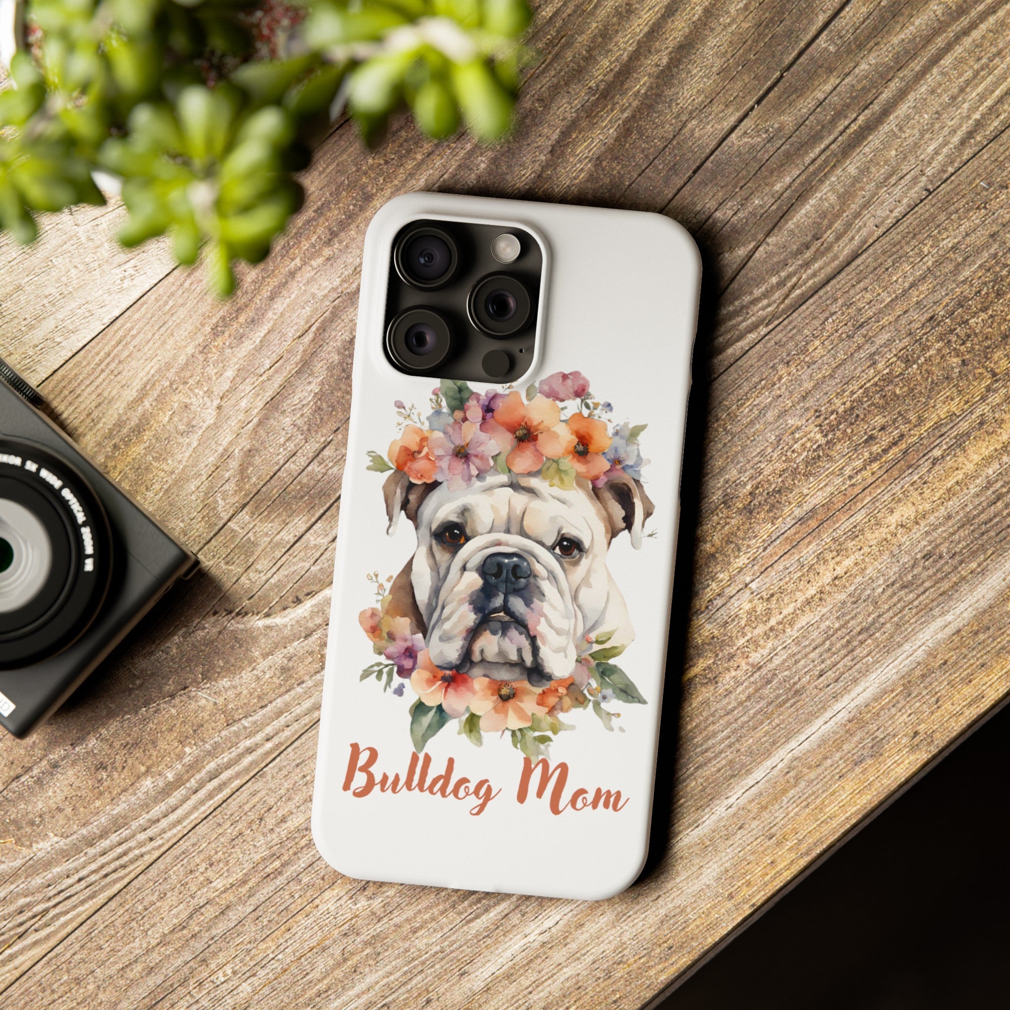 Bulldog iPhone Cases (Engish/White)