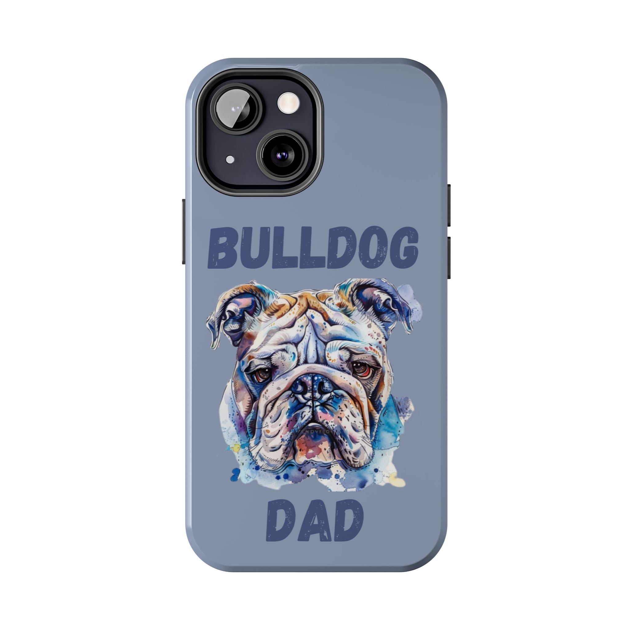 Bulldog Dad iPhone Cases (English/Watercolor) New