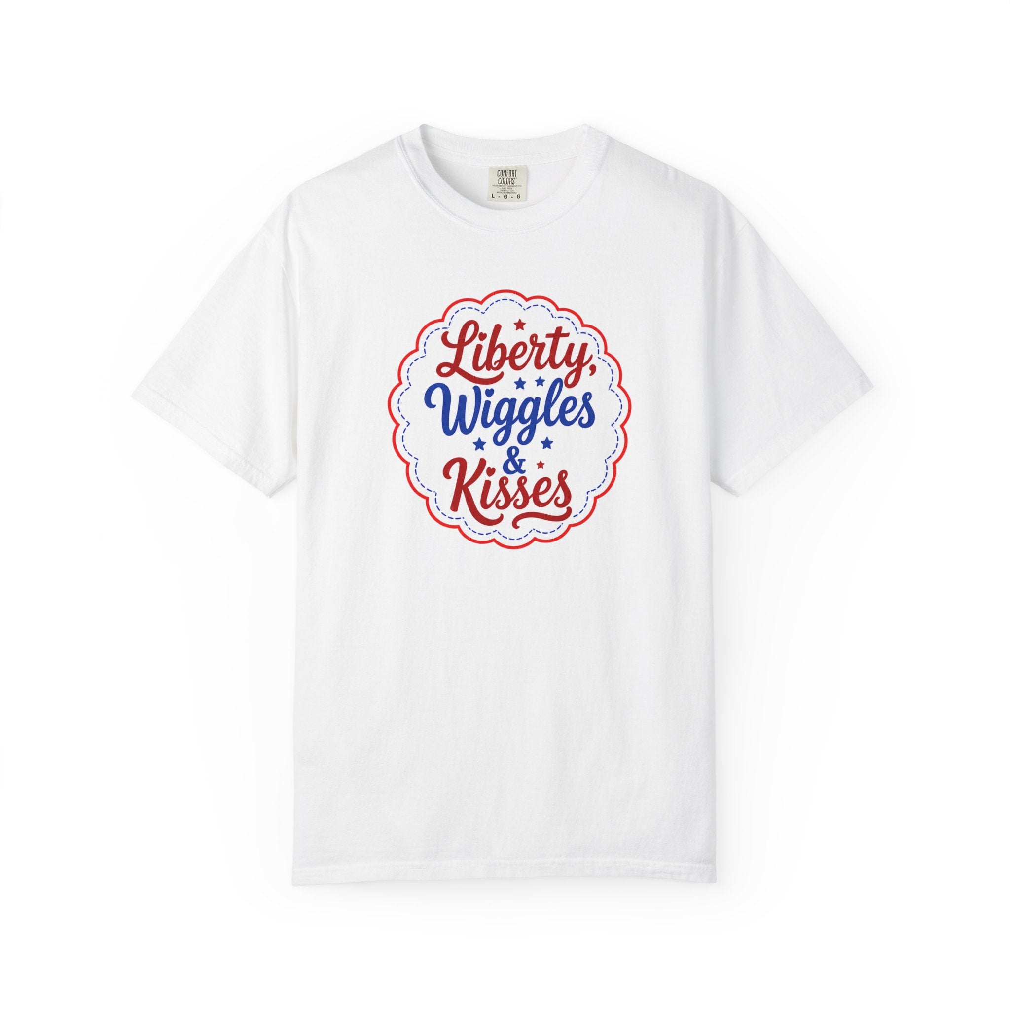 Stars, Stripes & Slobber Bulldog T-Shirt | Patriotic Garment-Dyed Tee (French)