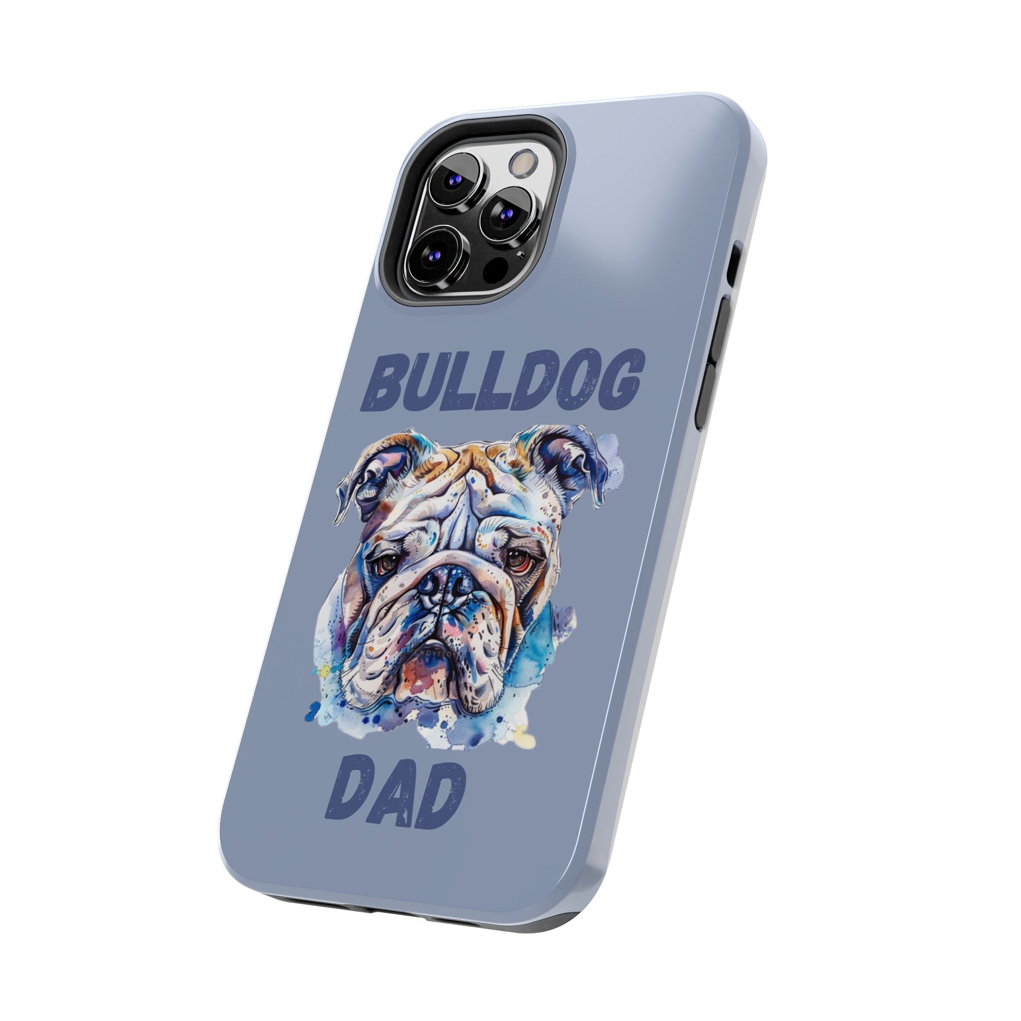 Bulldog Dad iPhone Cases (English/Watercolor) New