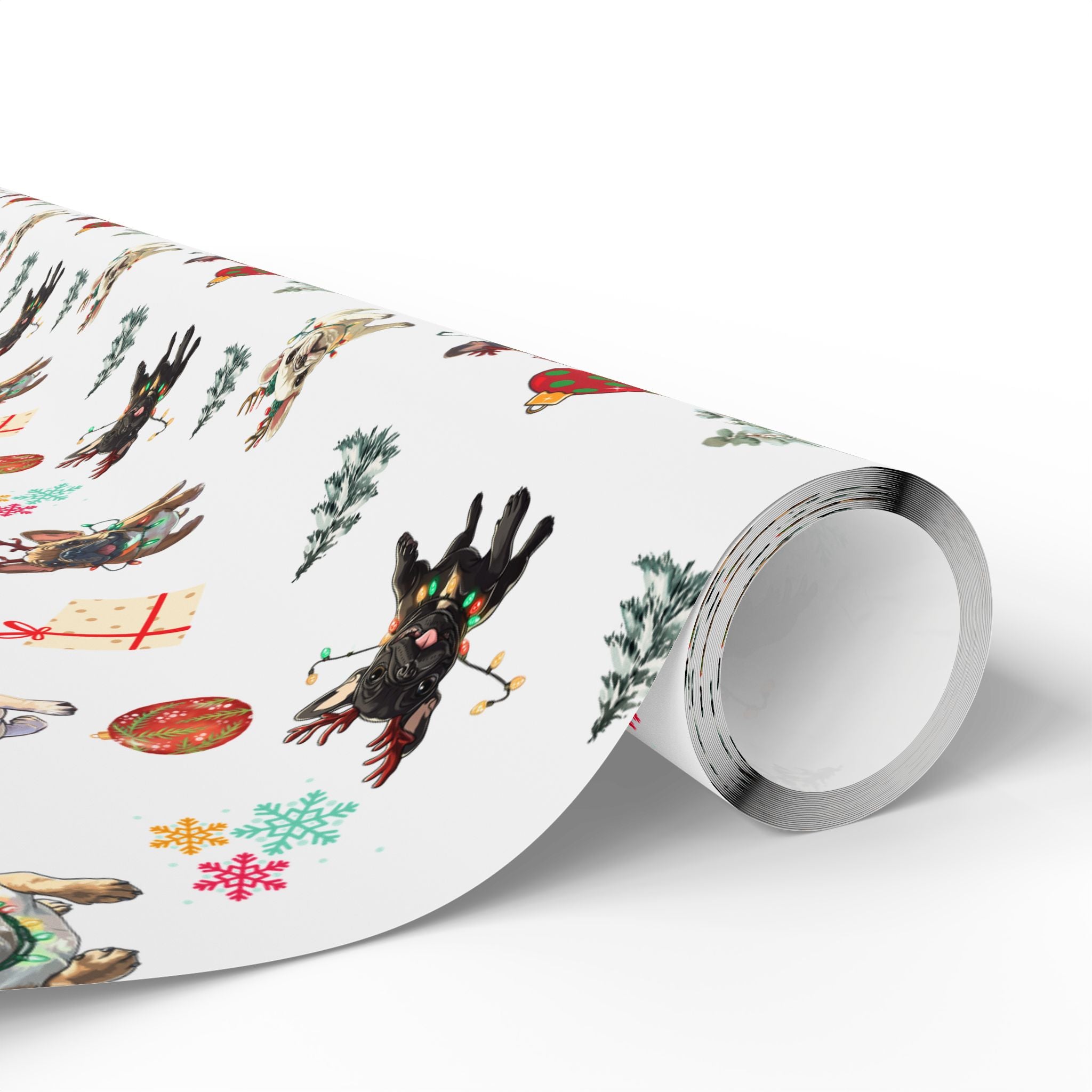 "Santa’s Tipsy Crew" Christmas Wrapping Paper (French)