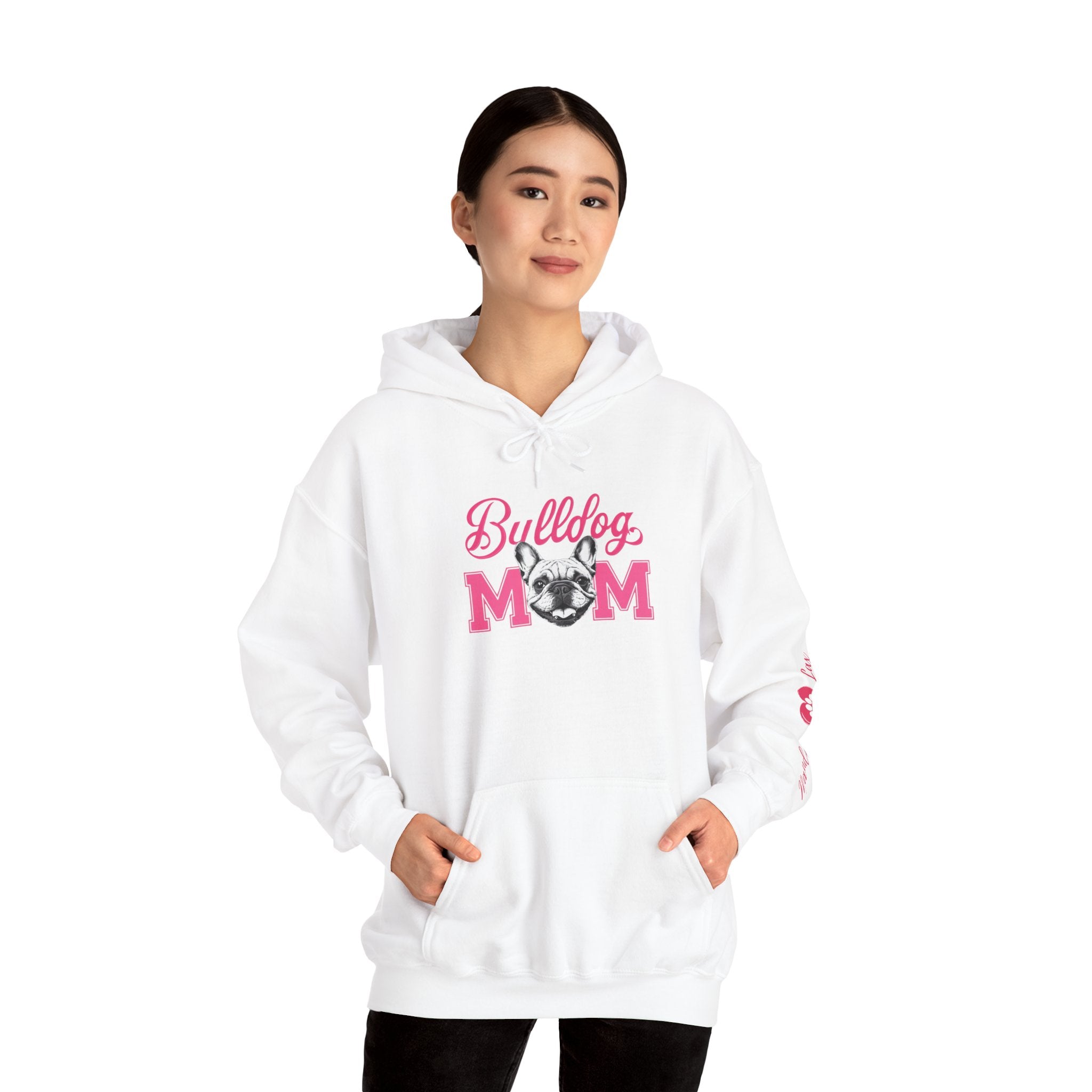 Bulldog Mom Personalized Hoodie (French)