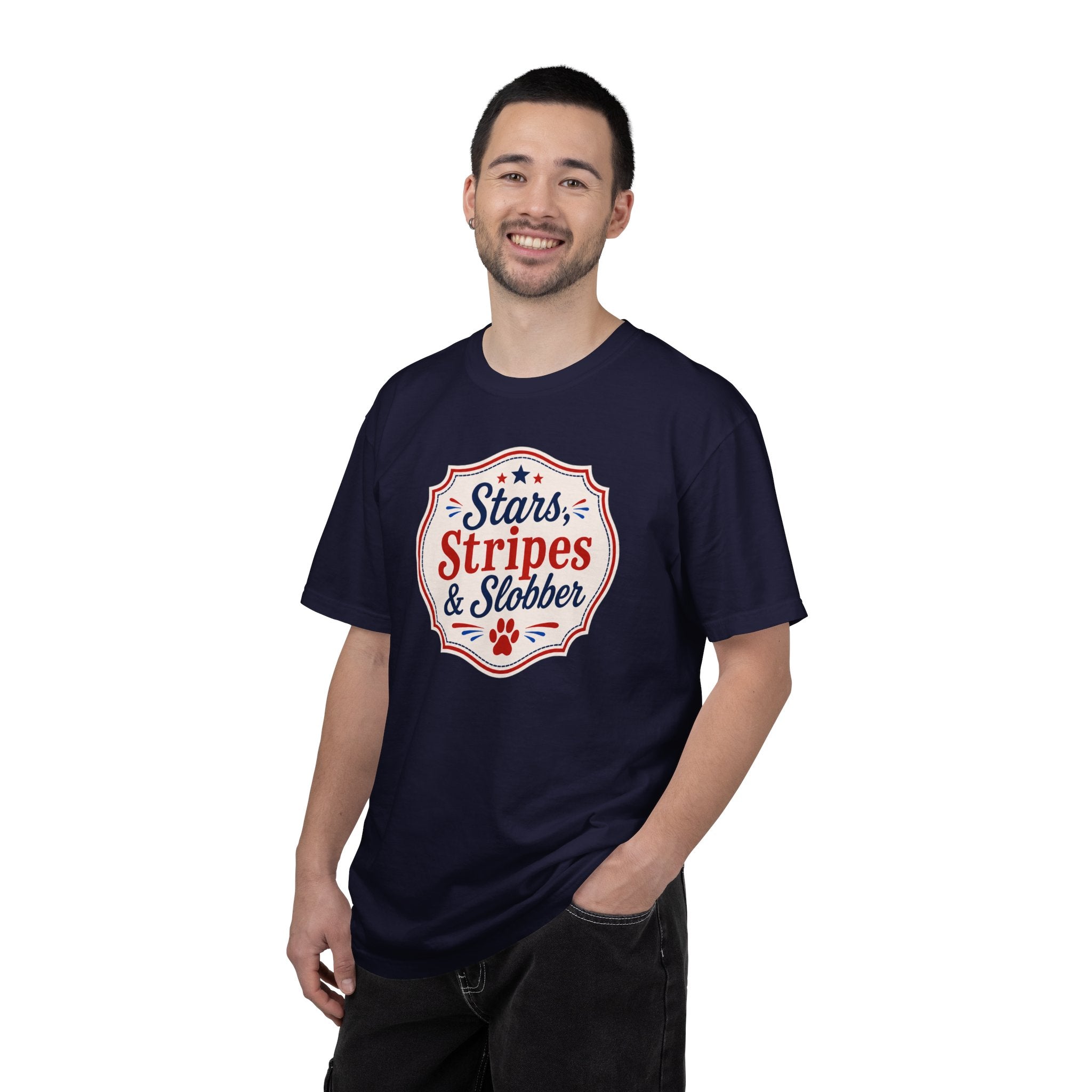 Stars, Stripes & Slobber Bulldog T-Shirt | Patriotic Garment-Dyed Tee (English)