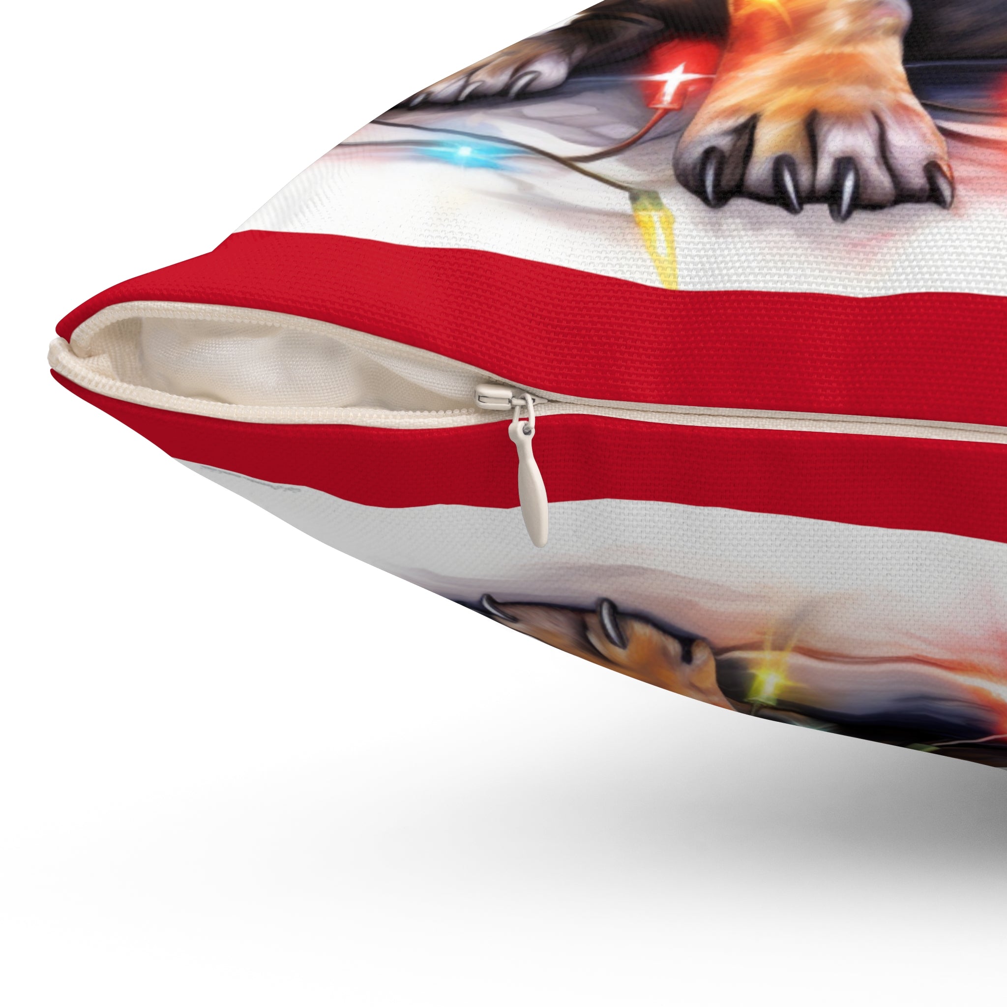 Tipsy Bully Holiday Pillow (Brown French-Red)