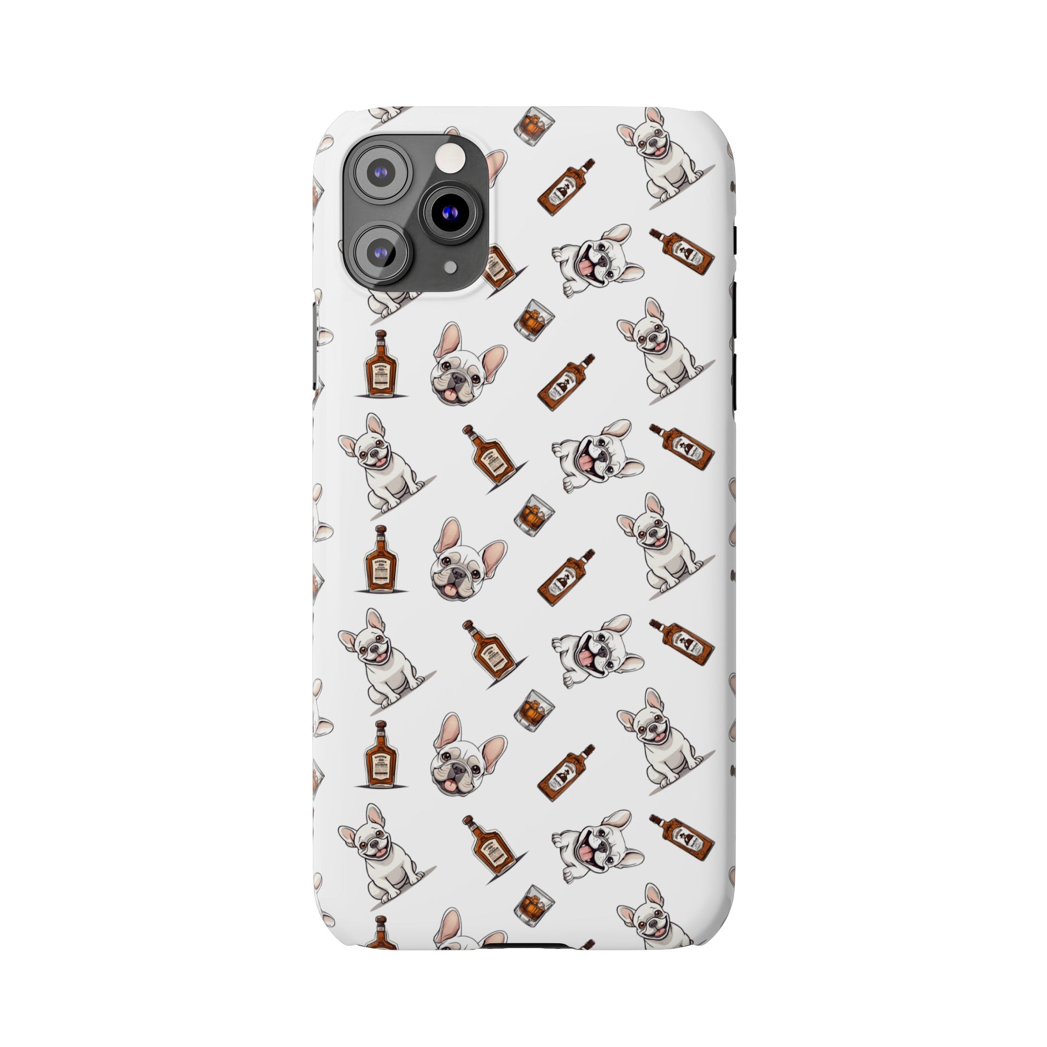 Bulldog iPhone Cases (White French/Bourbon)