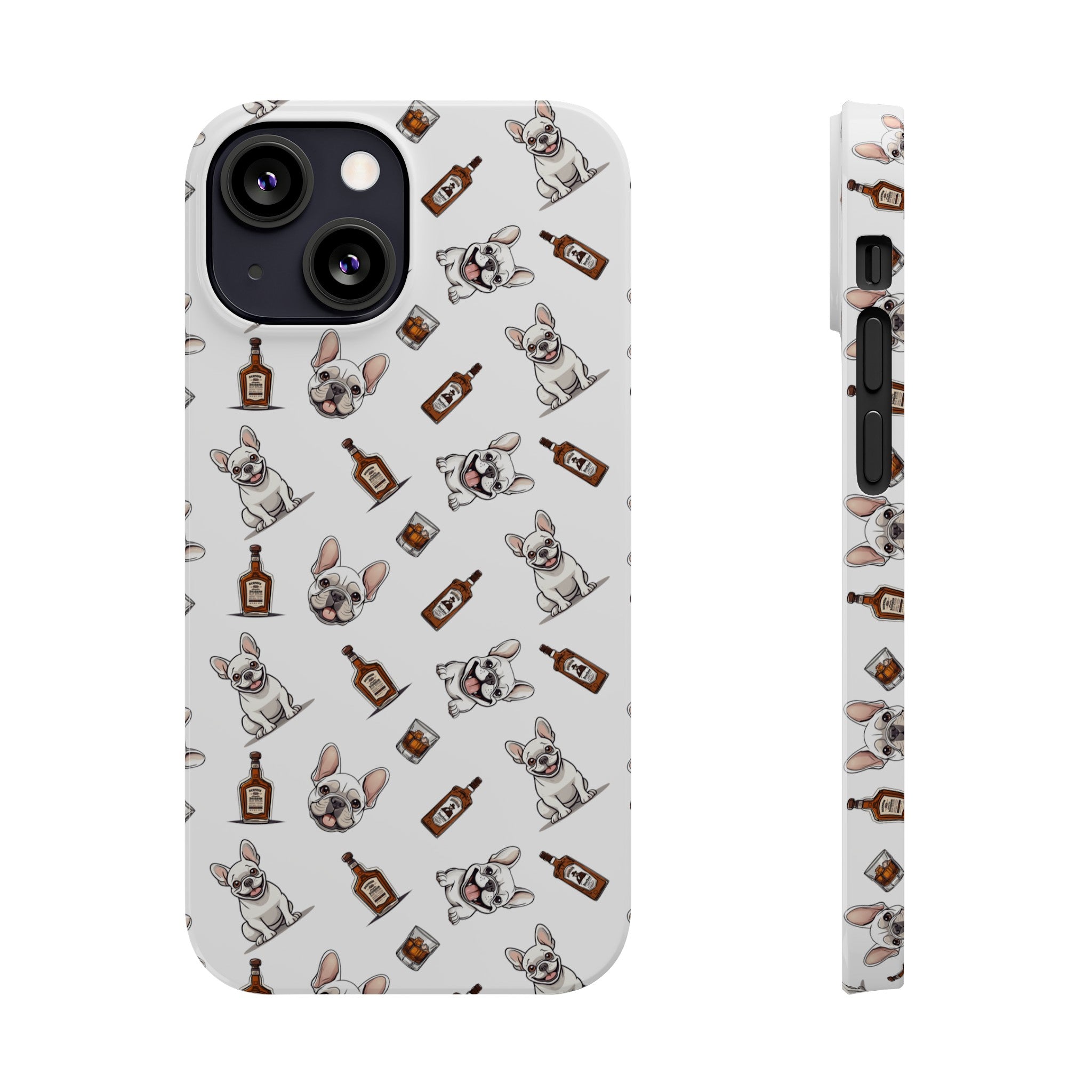 Bulldog iPhone Cases (White French/Bourbon)