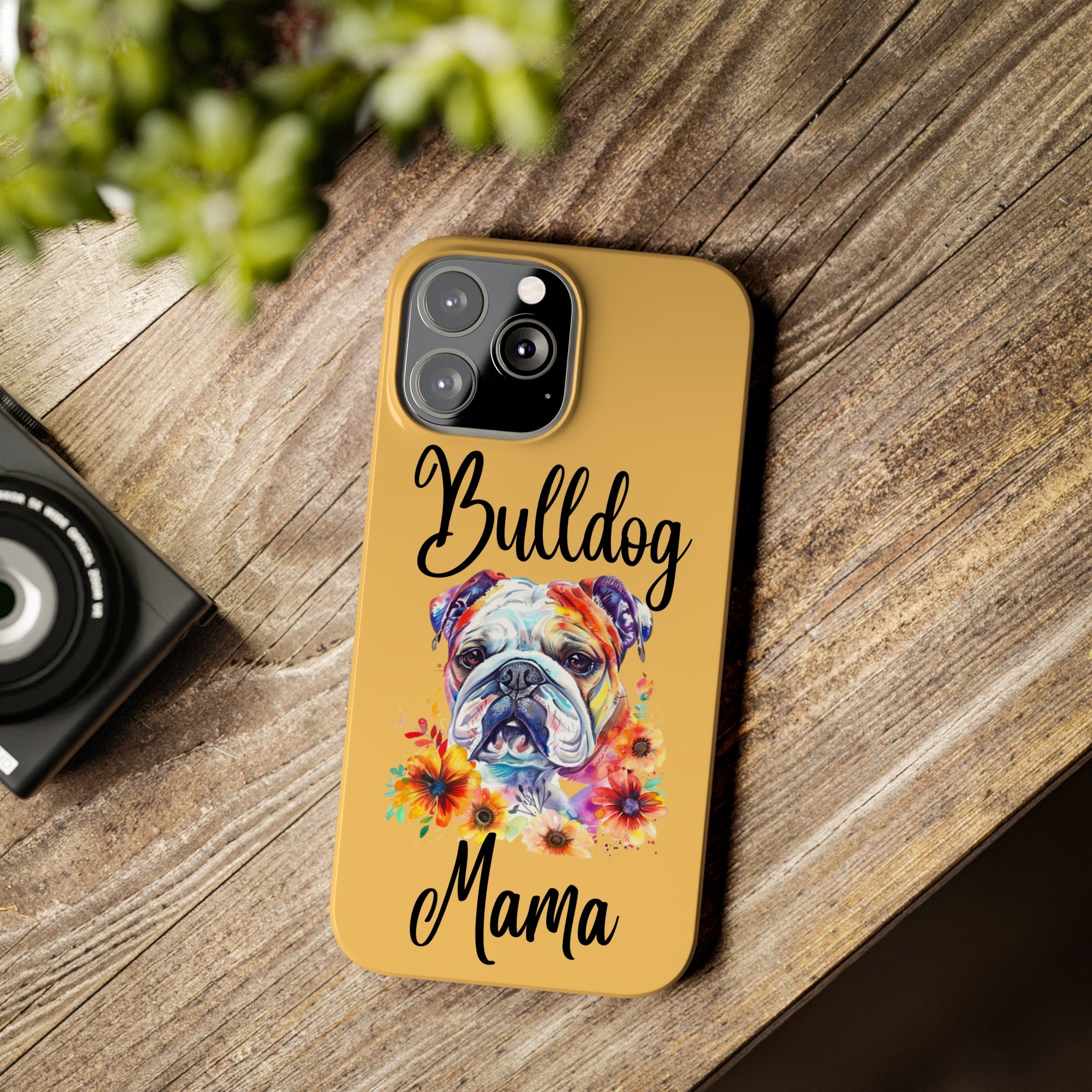 Bulldog Mama iPhone Cases (Engish)