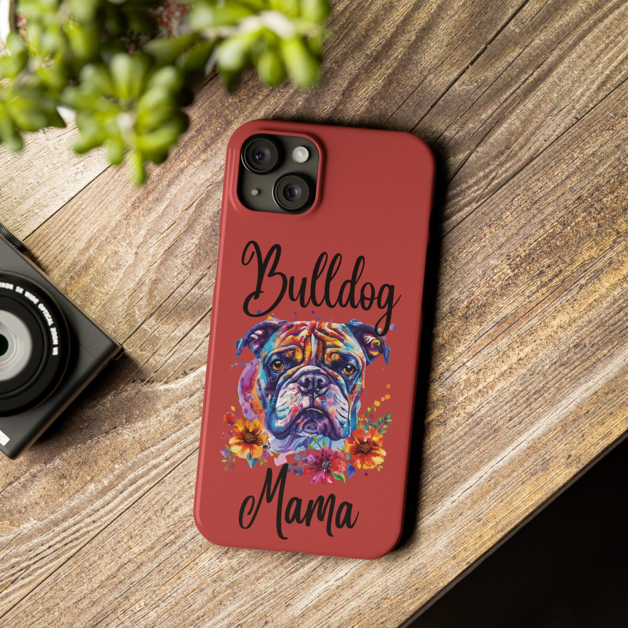 Bulldog Mama iPhone Cases (Engish)