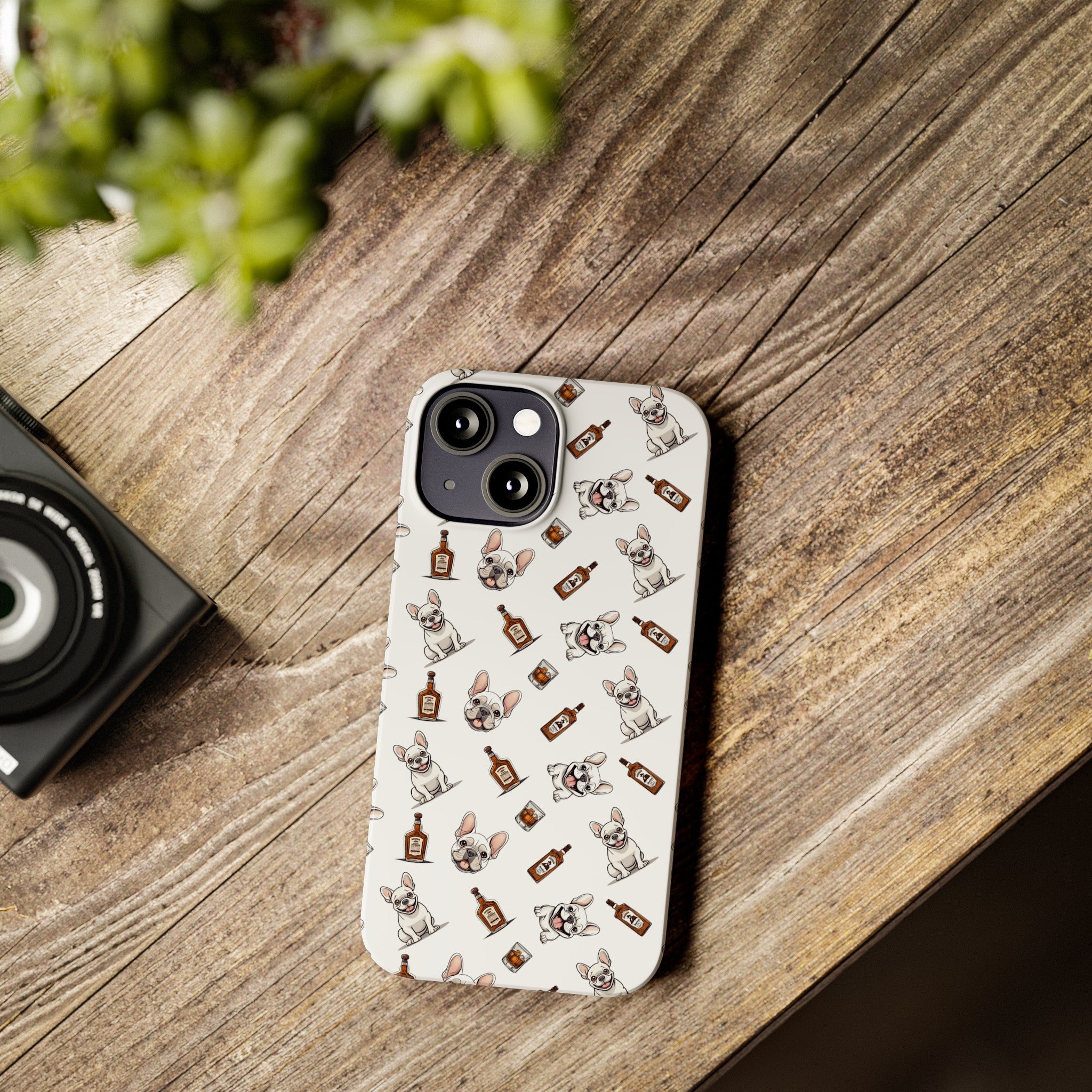 Bulldog iPhone Cases (White French/Bourbon)
