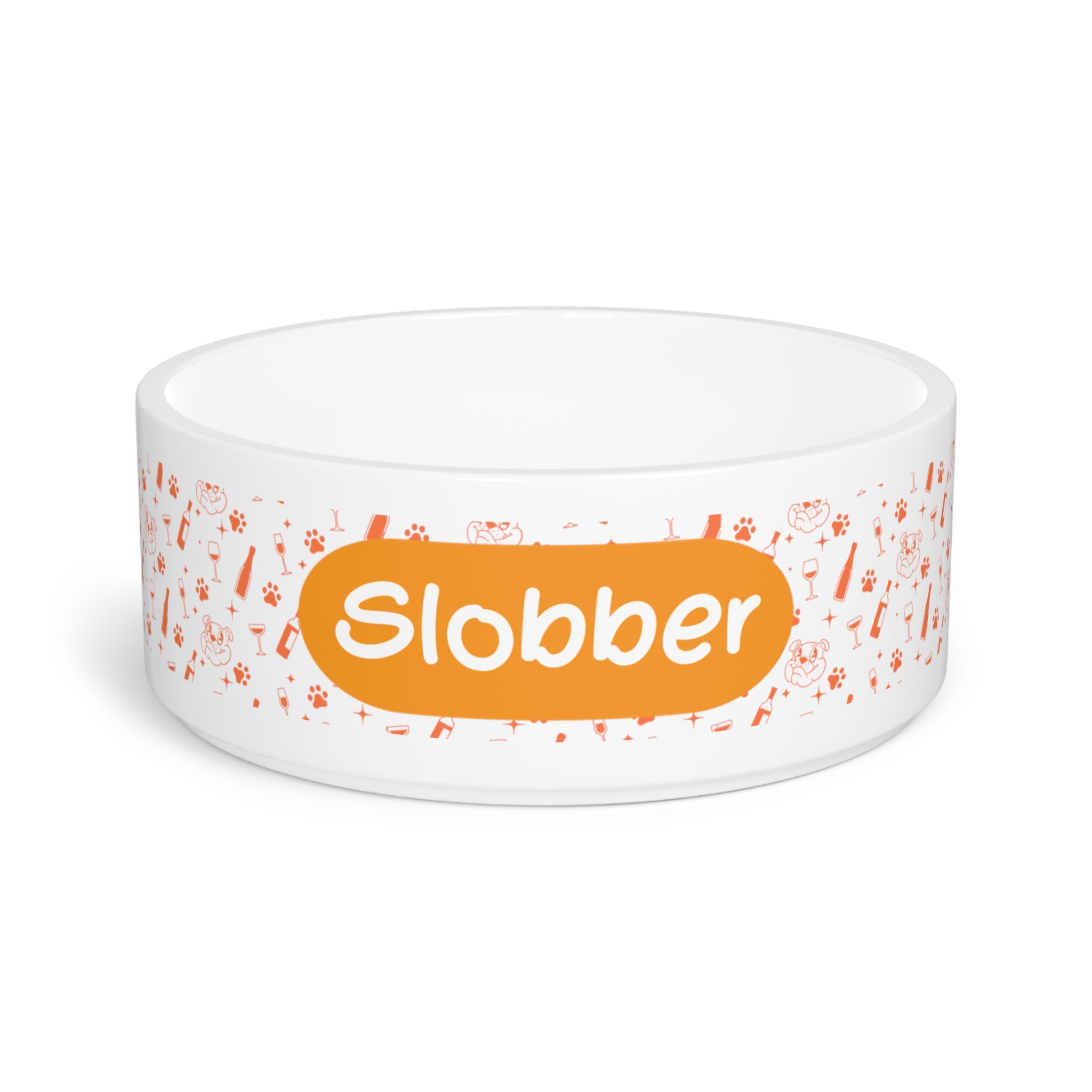 Tipsy Bully "Slobber" Dog Food Bowl (Orange)