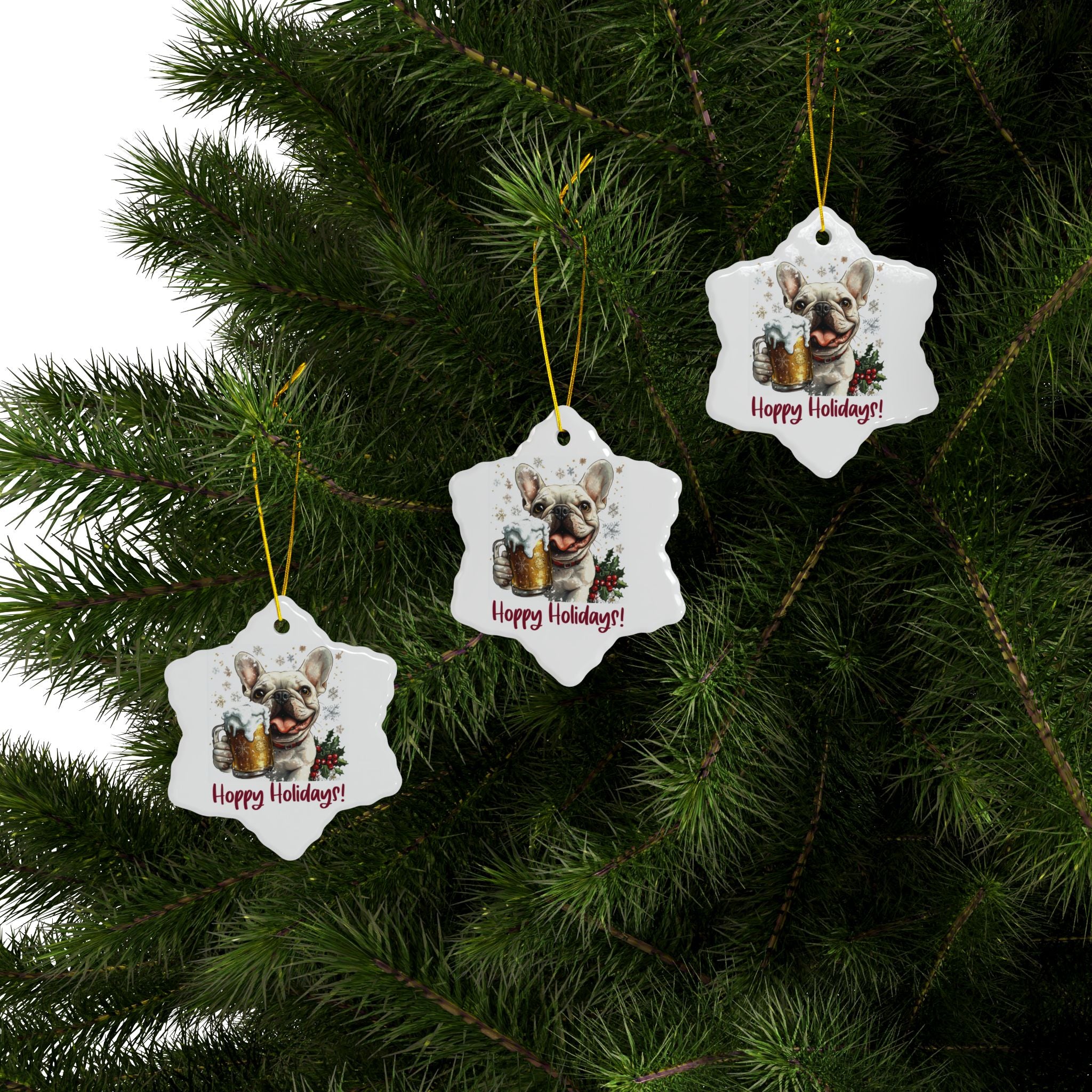 Hoppy Holidays Xmas Ornament (1pc, 3pcs, 5pcs, 10pcs/French)