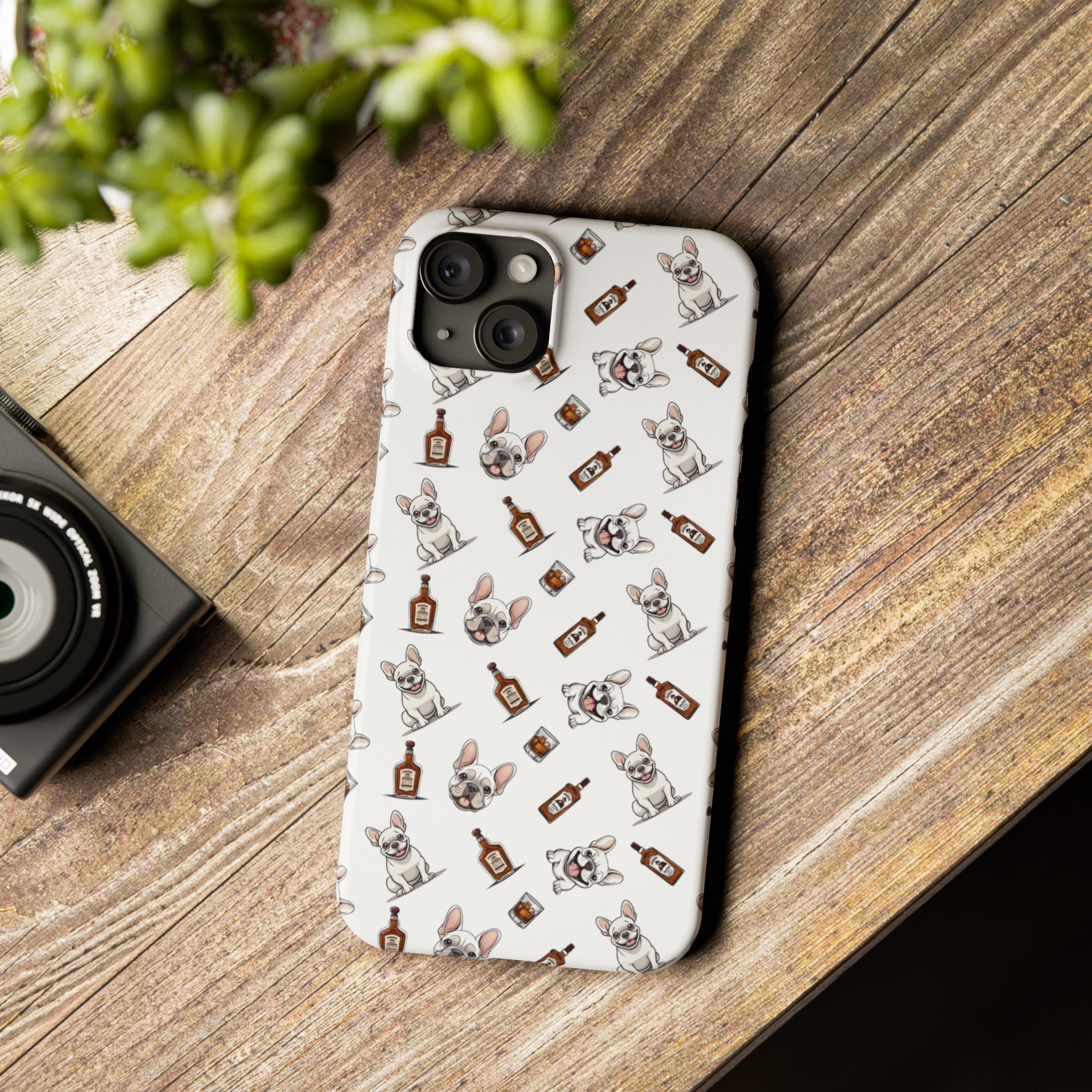 Bulldog iPhone Cases (White French/Bourbon)