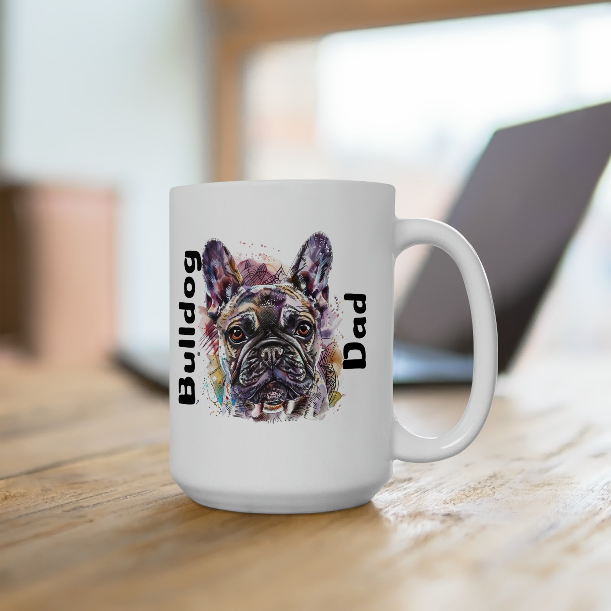 Bulldog Dad Coffee Mug (French)