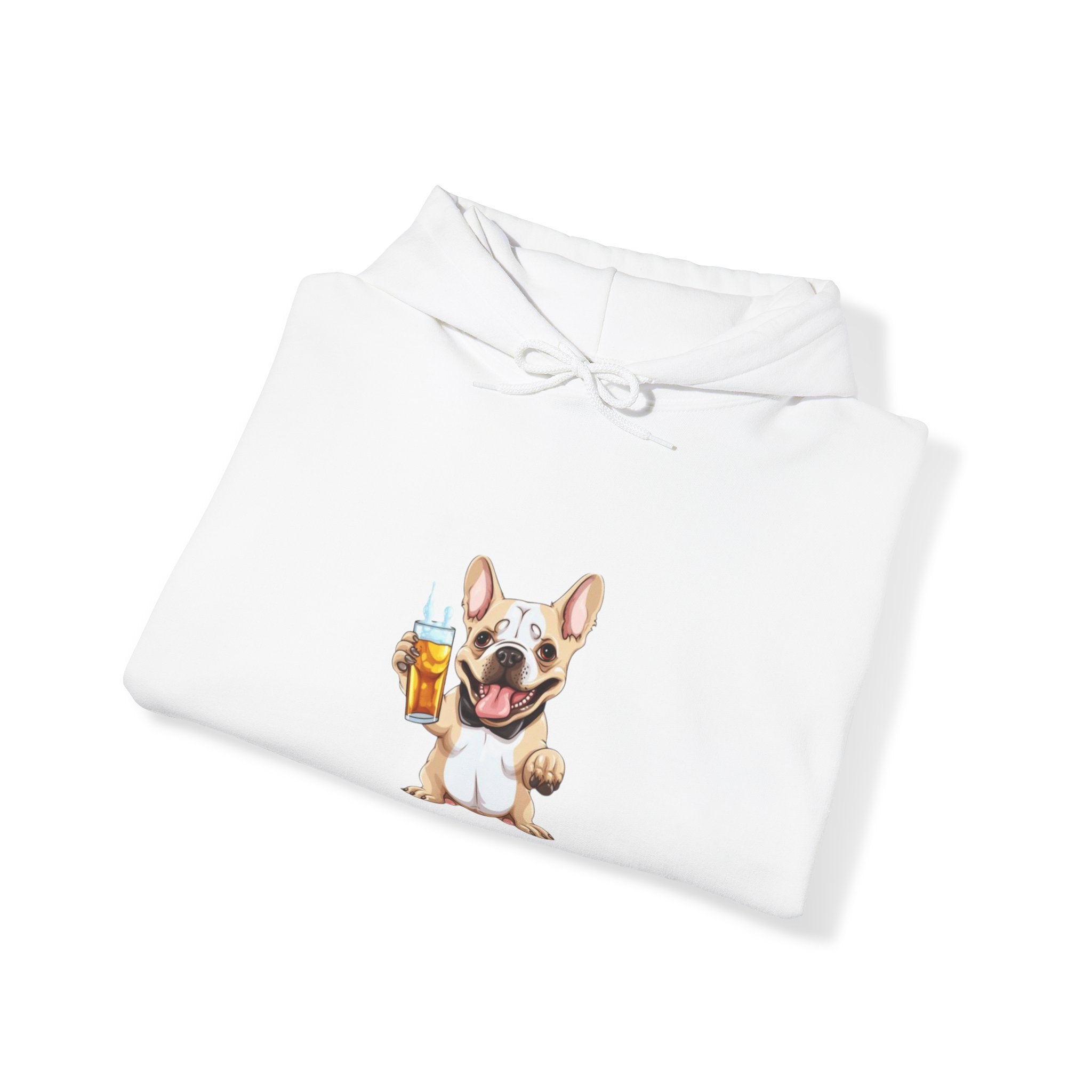 Bulldogs, Beer, and Bad Decisions" Hoodie - Your Go-To Gear for Mischievous Times! (French/Brown)