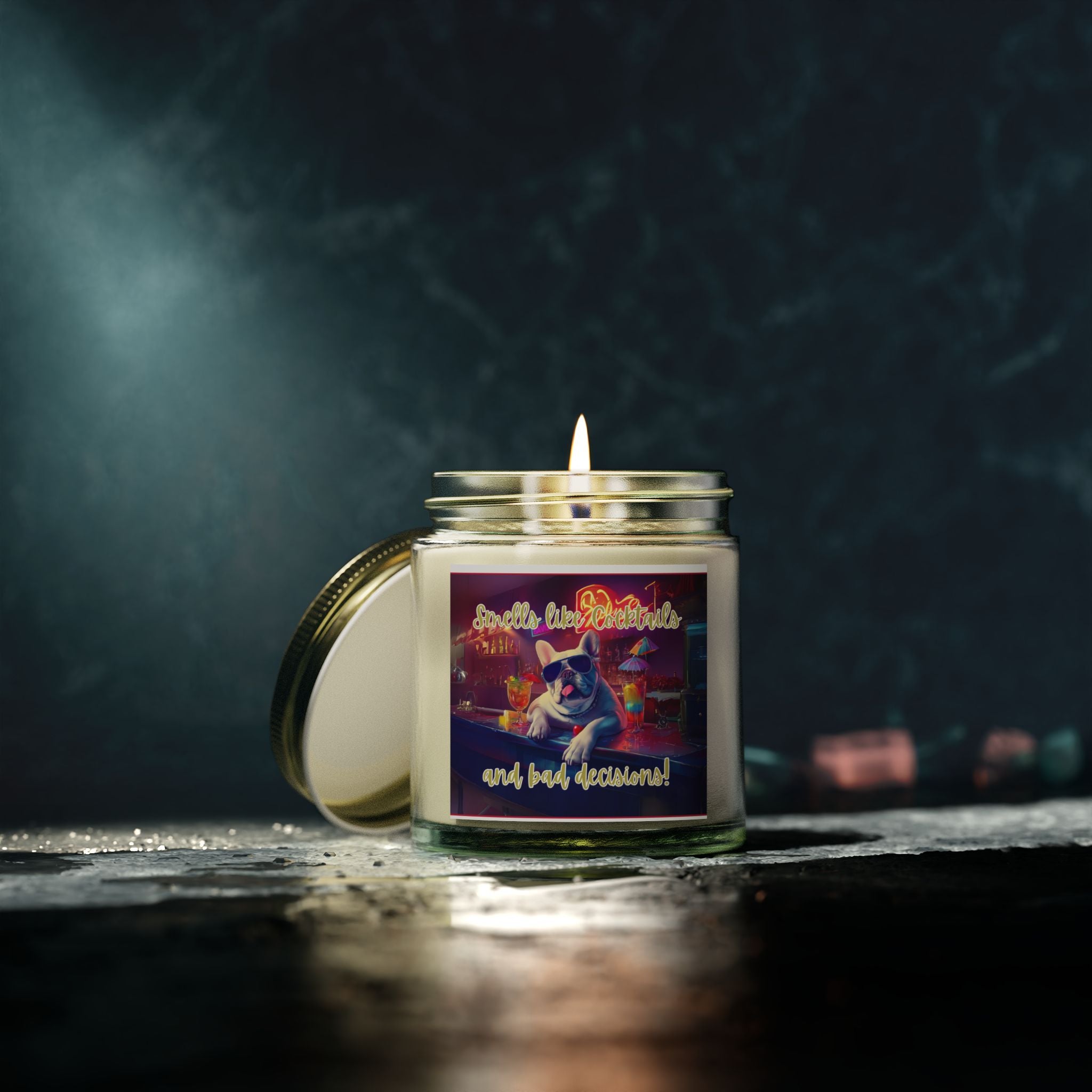 Tipsy Bully Scented Candle size chart - French Bulldog mom home decor | Tipsy Bully