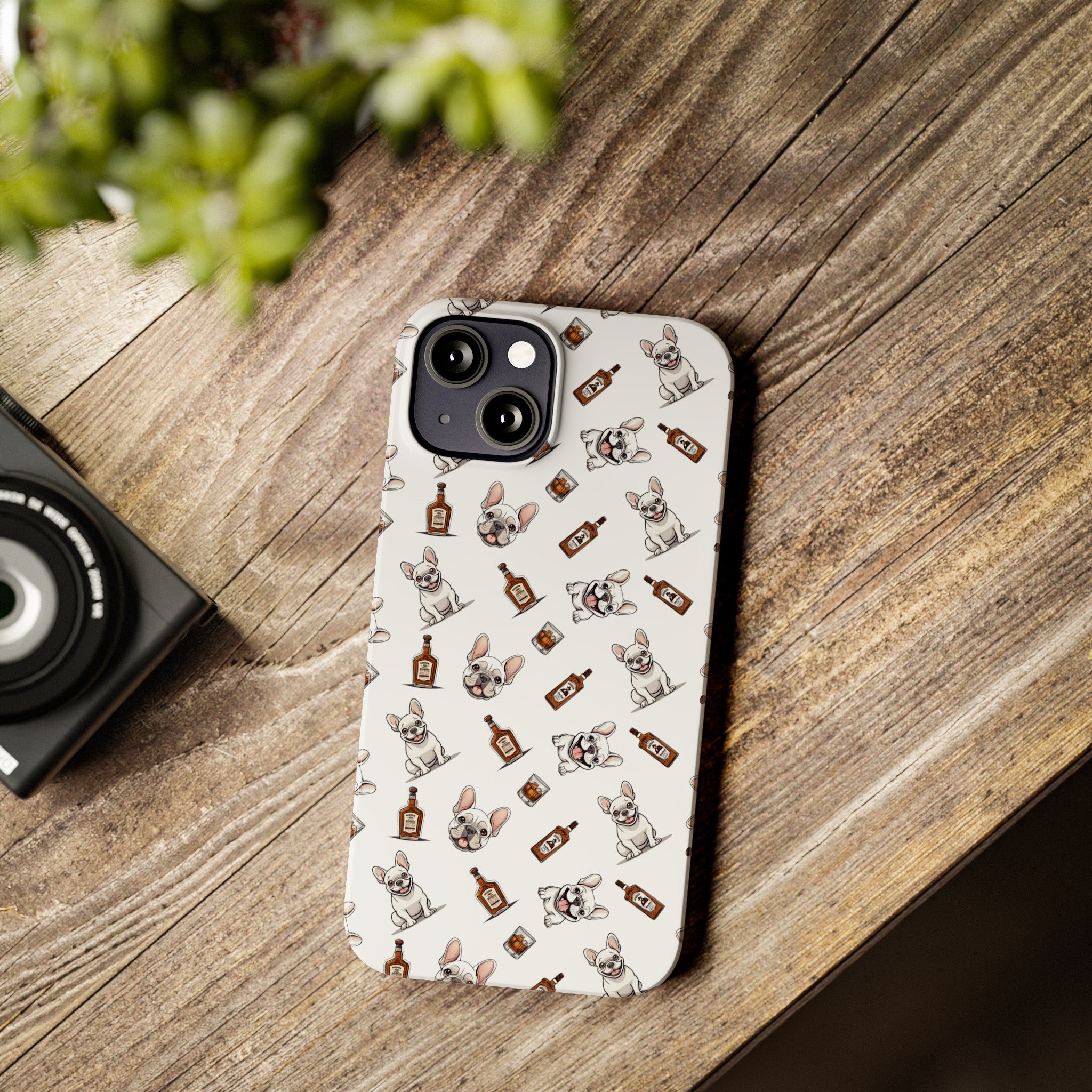 Bulldog iPhone Cases (White French/Bourbon)