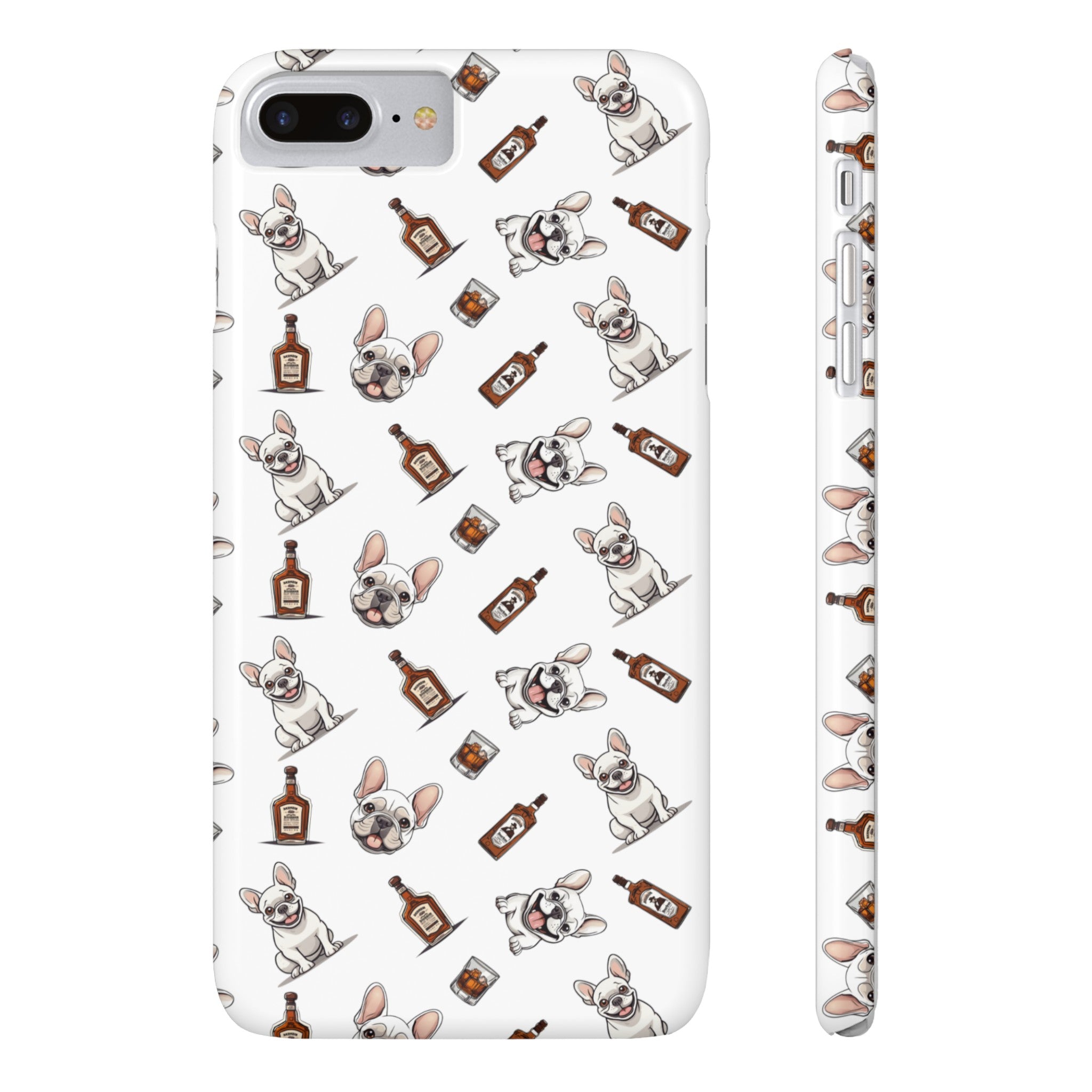Bulldog iPhone Cases (White French/Bourbon)