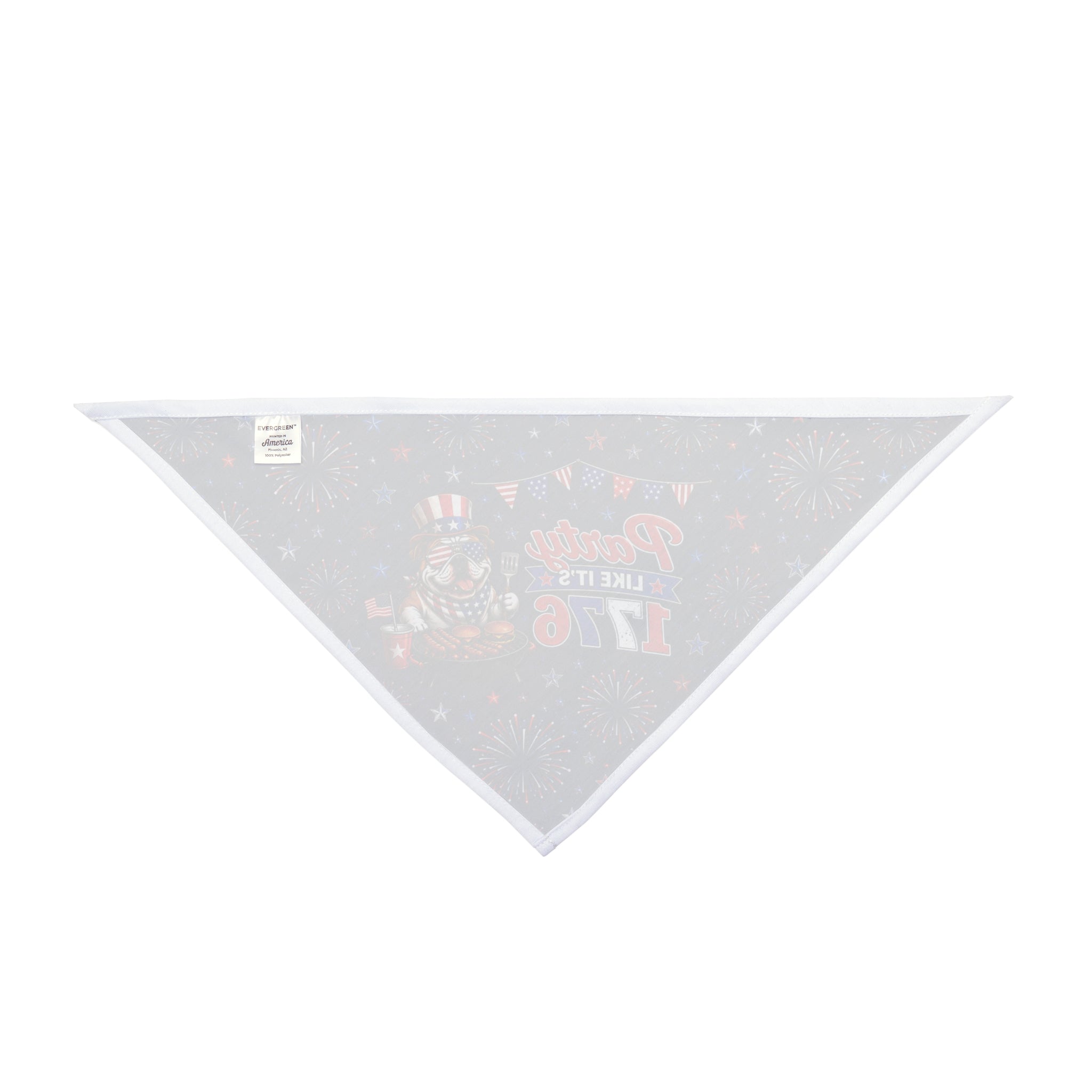Party Like it's 1776 4th of July Dog Bandana (English)