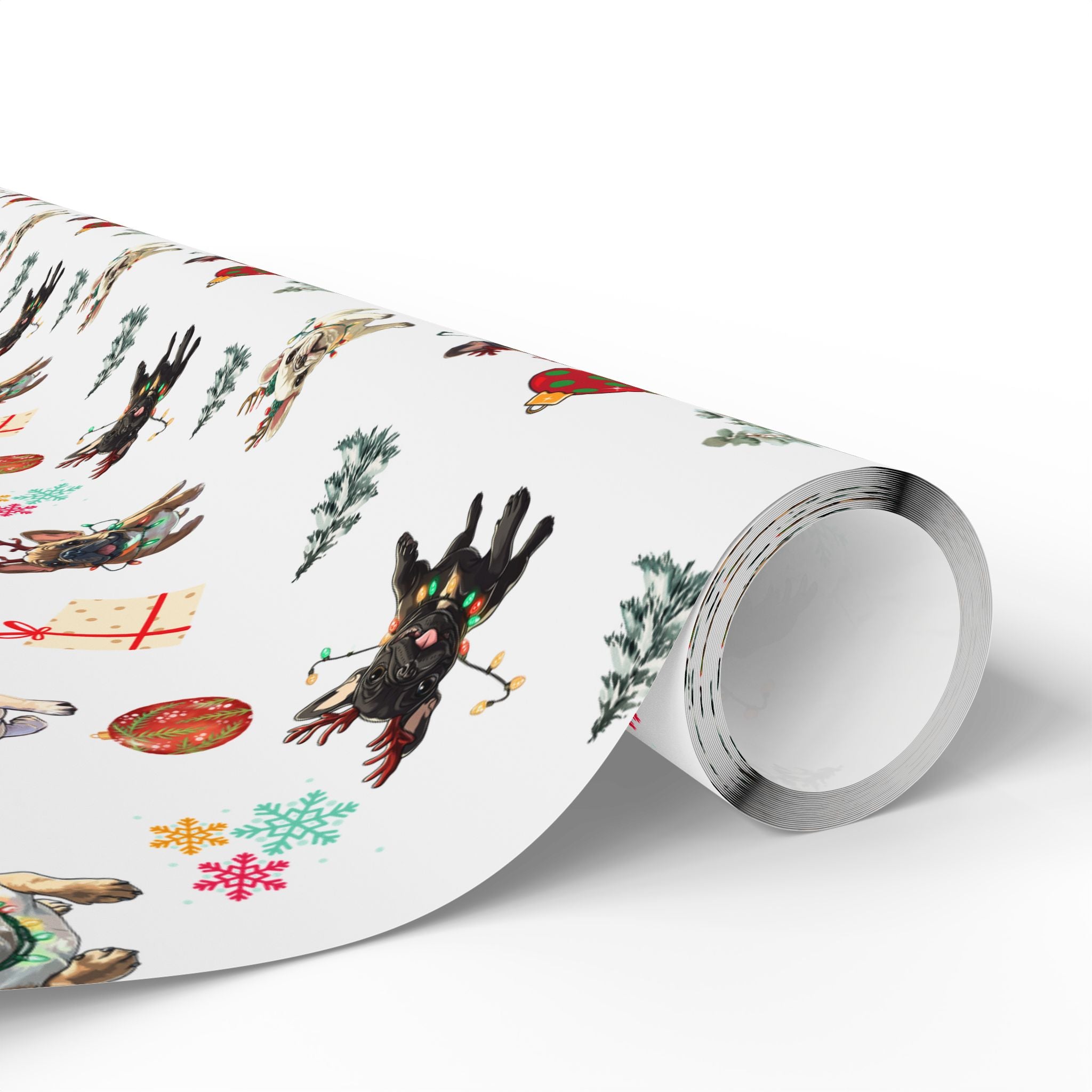 "Santa’s Tipsy Crew" Christmas Wrapping Paper (French)