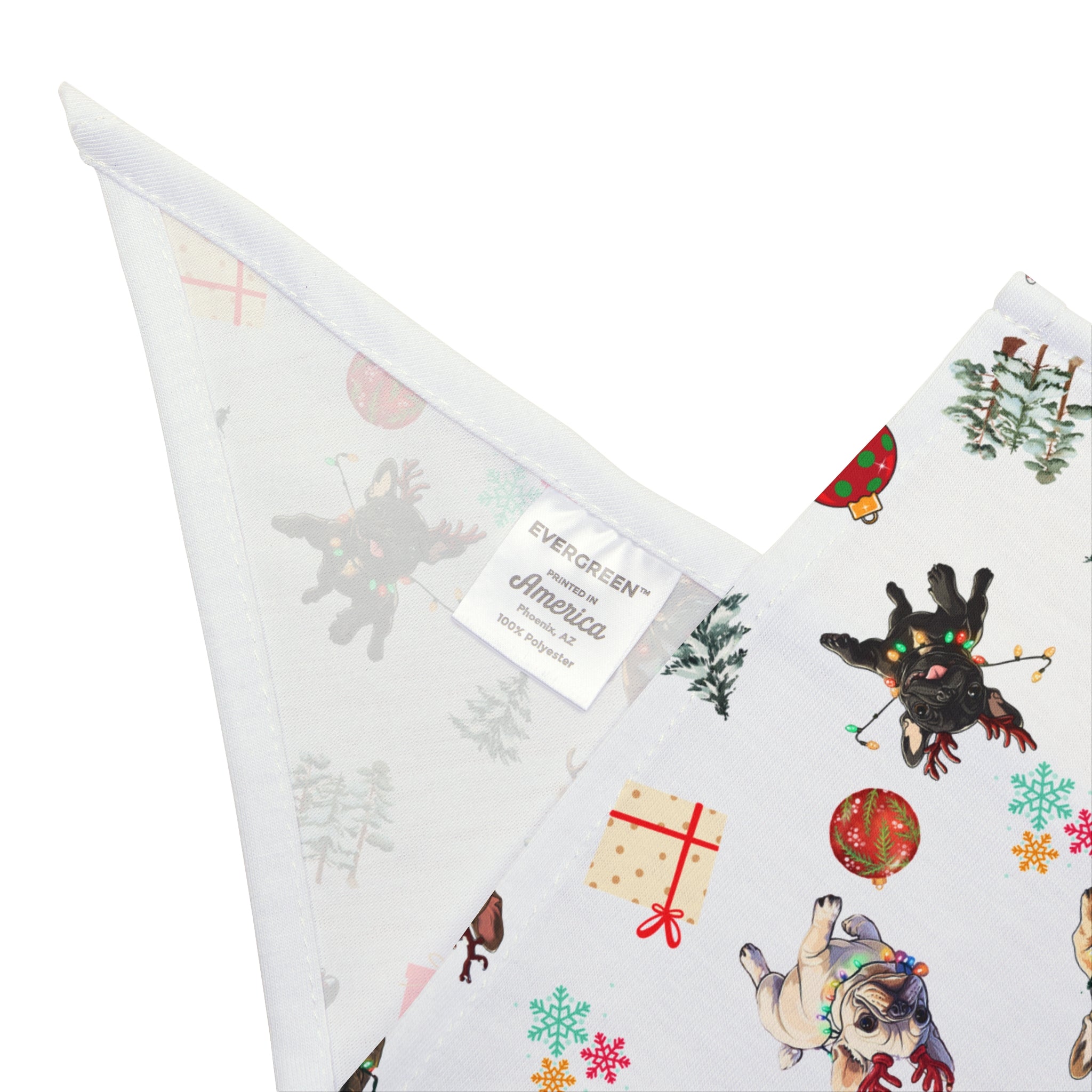 Santa's Tipsy Crew Dog Bandana (French)