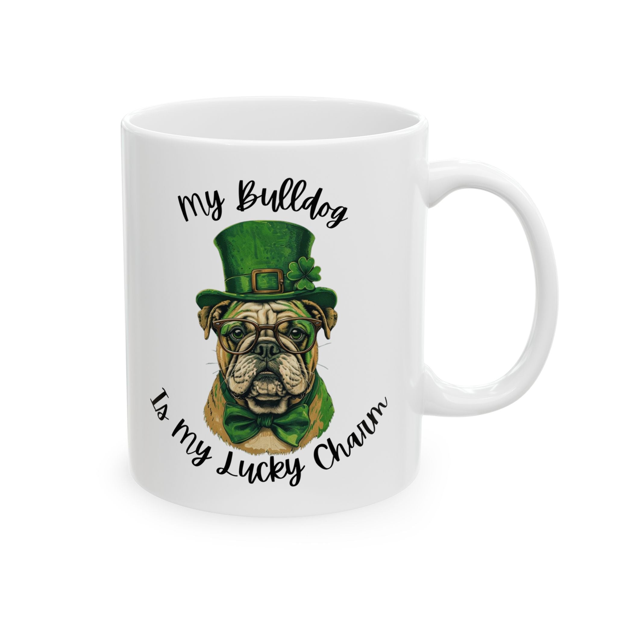 Bulldog St. Patrick's Day Coffee Mug (English)