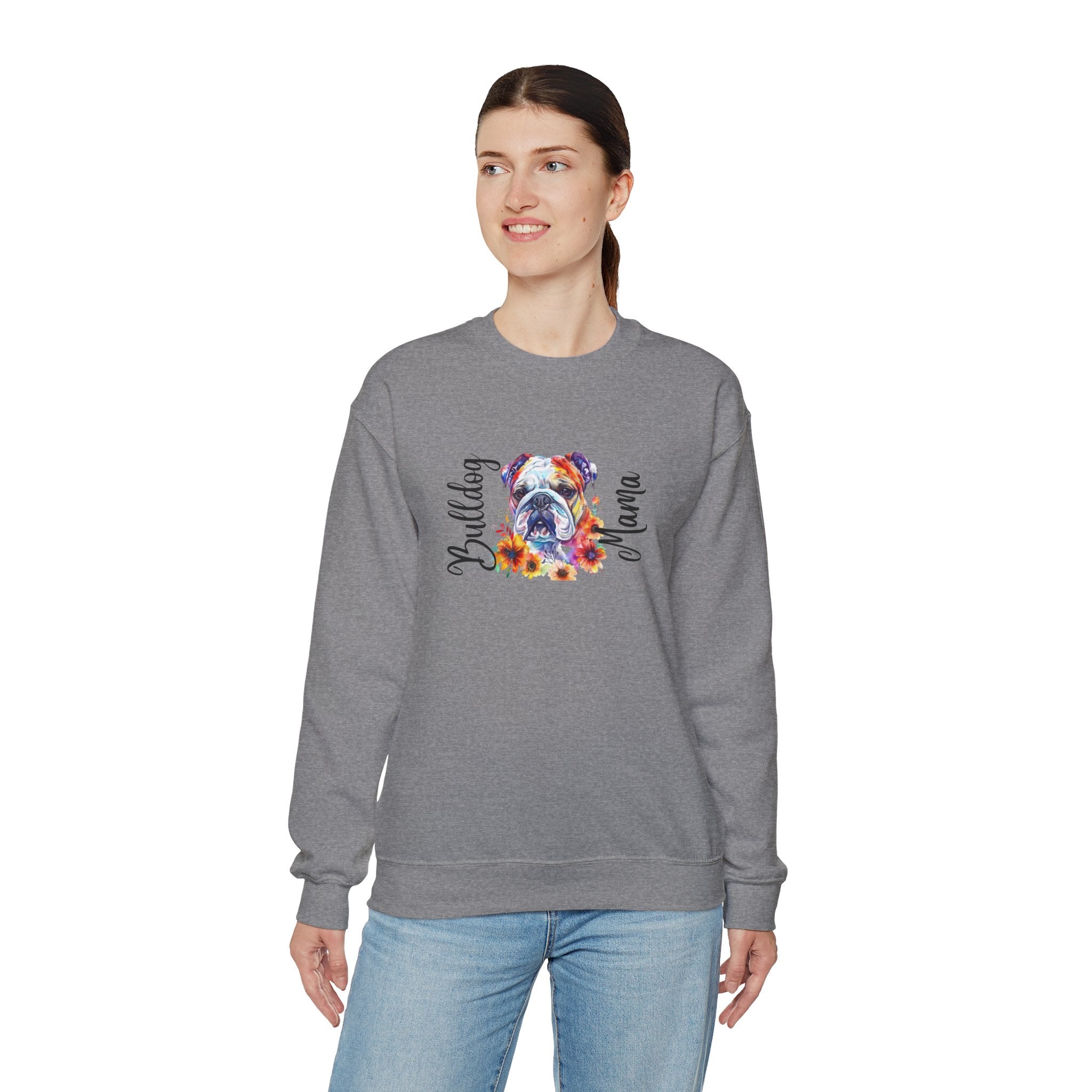Bulldog Mama crew neck sweatshirt (English)