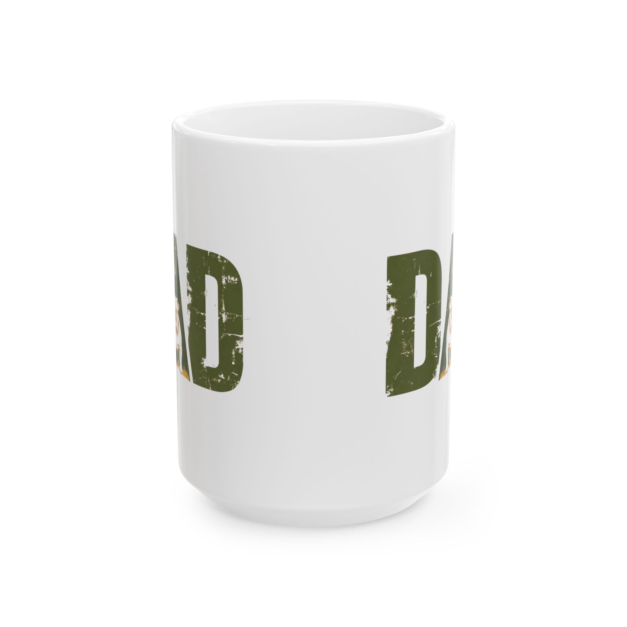 Bulldog Dad Ceramic Mug (11oz/15oz) | Distressed DAD Ceramic Mug (English)