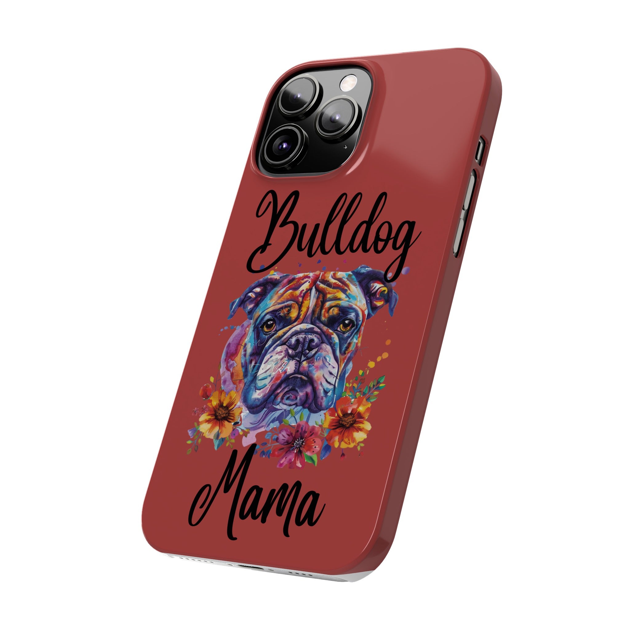 Bulldog Mama iPhone Cases (Engish)