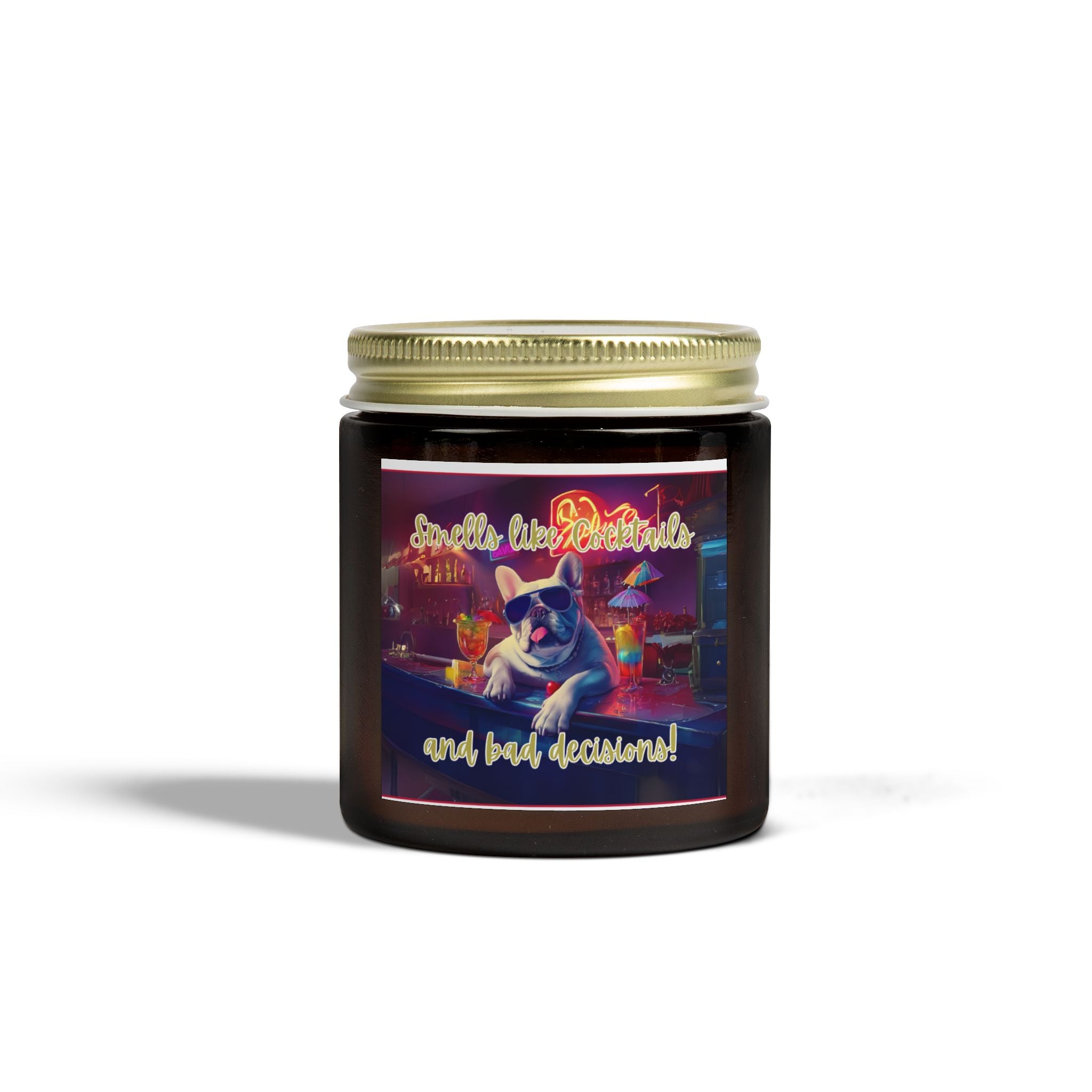 Tipsy Bully Scented Candle lifestyle photo - French Bulldog mom home decor | Tipsy Bully