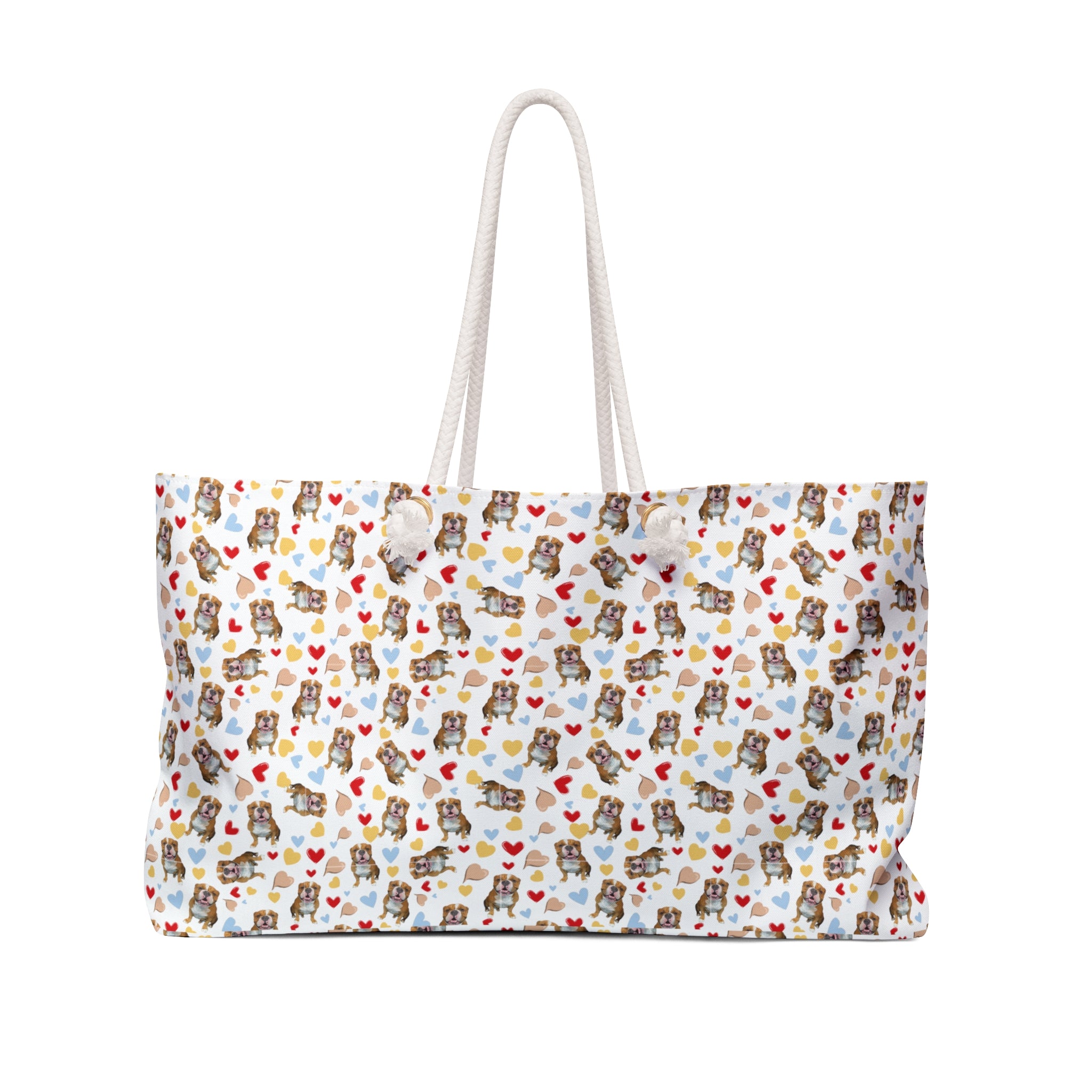 Bulldog Bliss All-Over-Print Weekender Bag - English Bulldog mom gift | Tipsy Bully