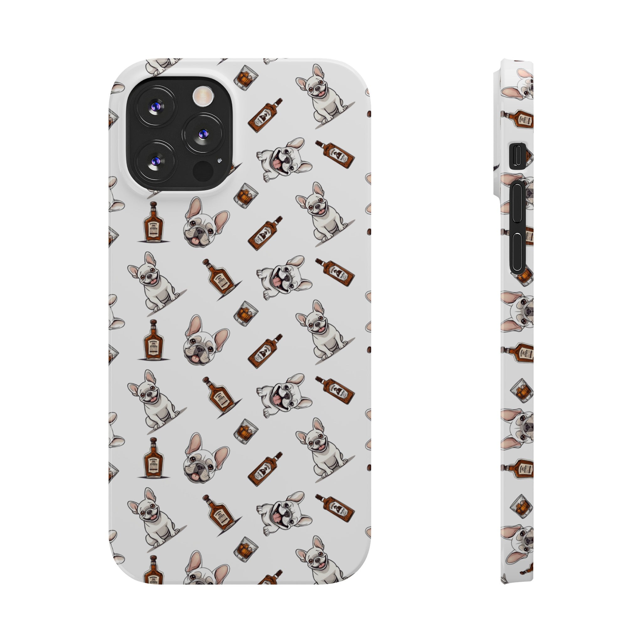 Bulldog iPhone Cases (White French/Bourbon)