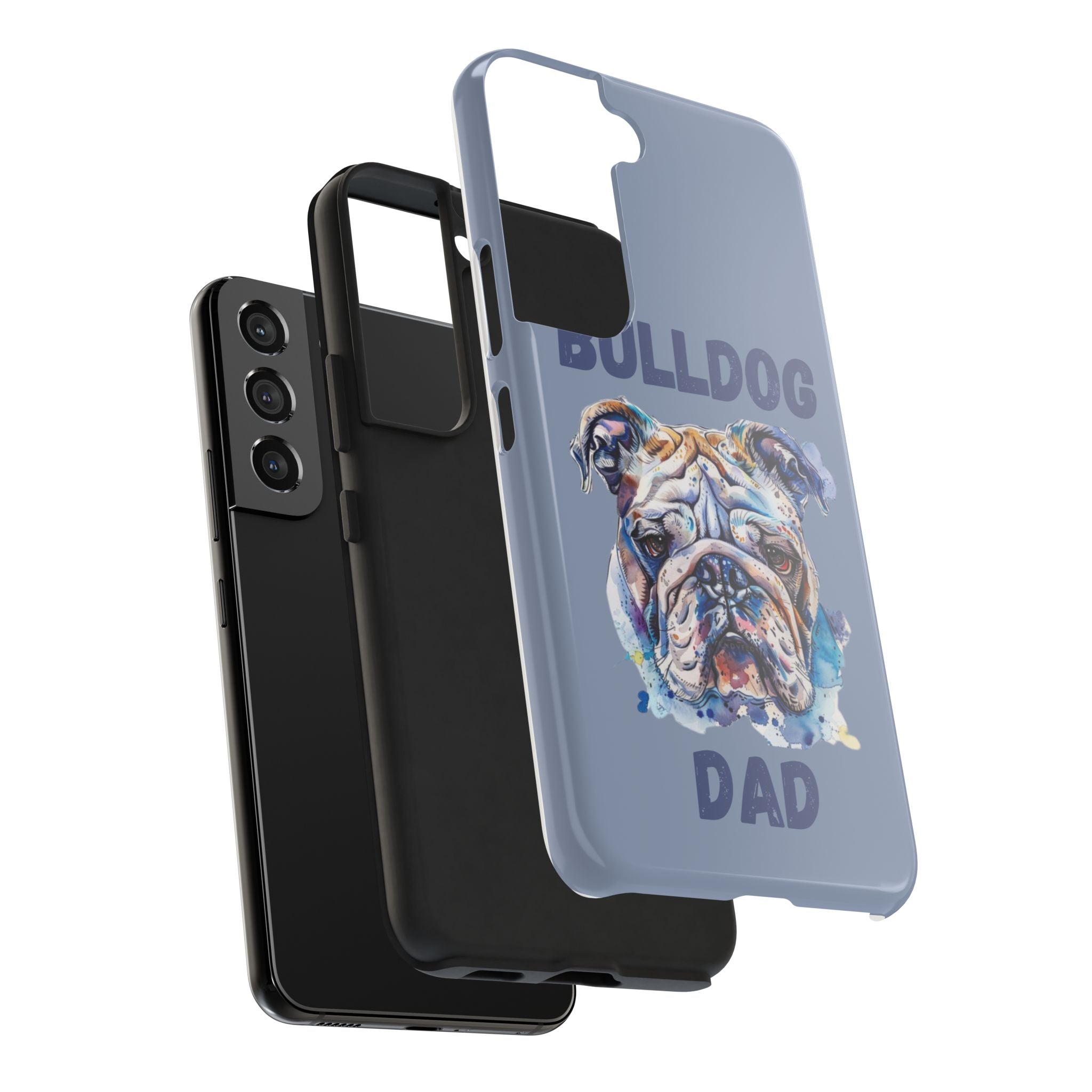 Bulldog Dad iPhone Cases (English/Watercolor) New