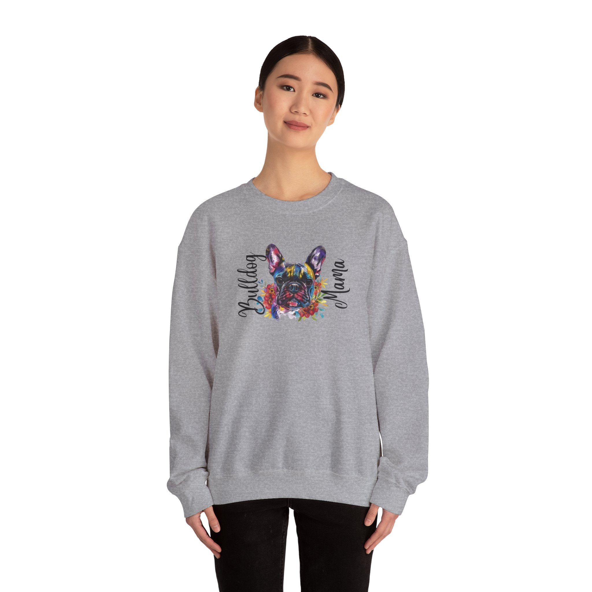 Bulldog Mama crew neck sweatshirt (French)