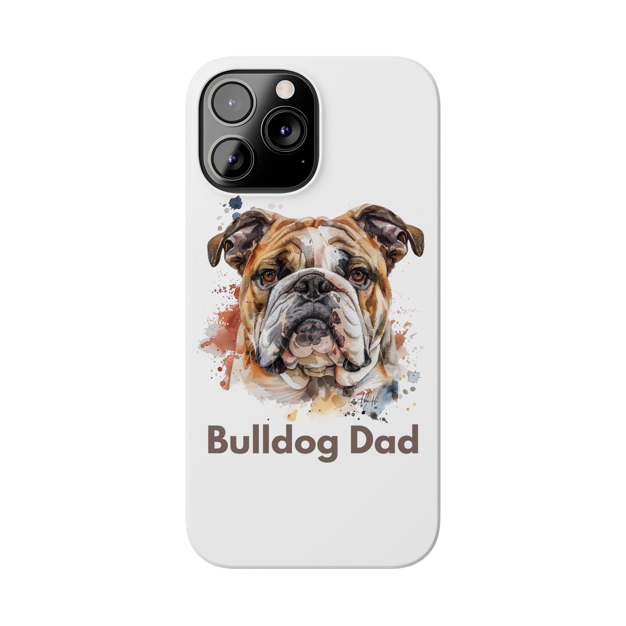 Bulldog iPhone Cases (English/Watercolor)