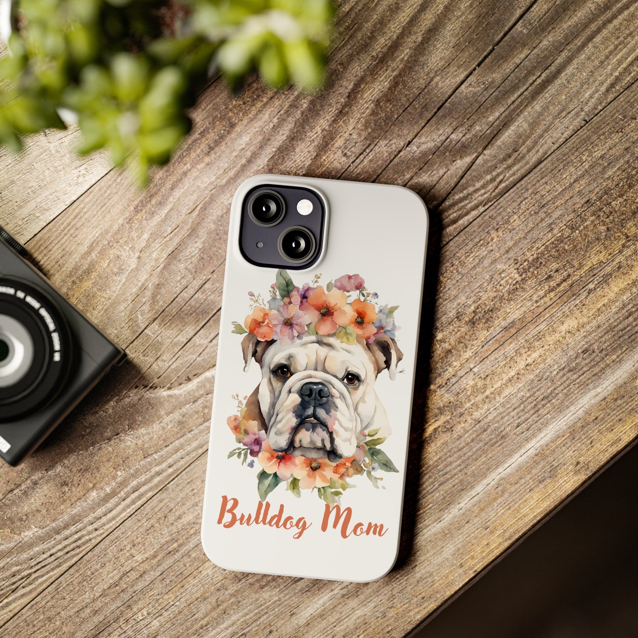 Bulldog iPhone Cases (Engish/White)