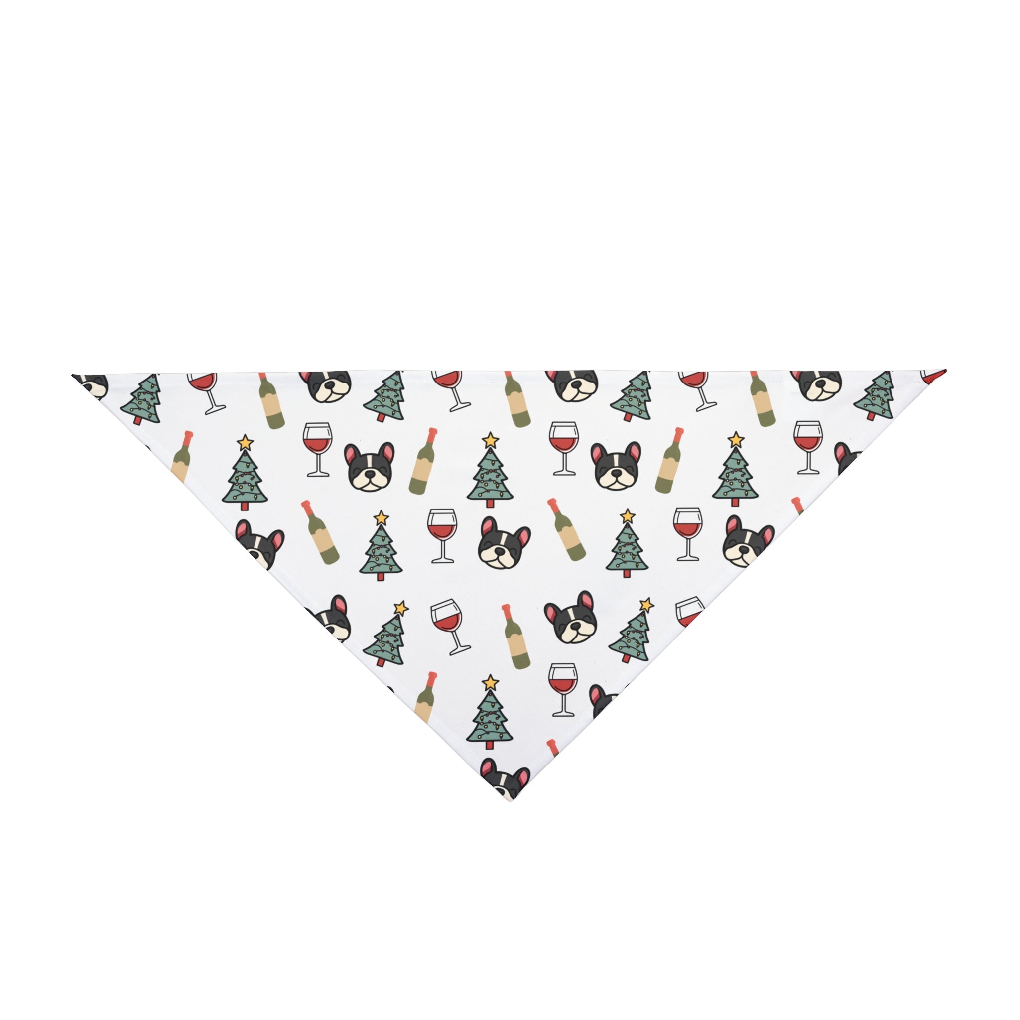 Santa Paws & Merlot Cheer Dog Bandana (French)