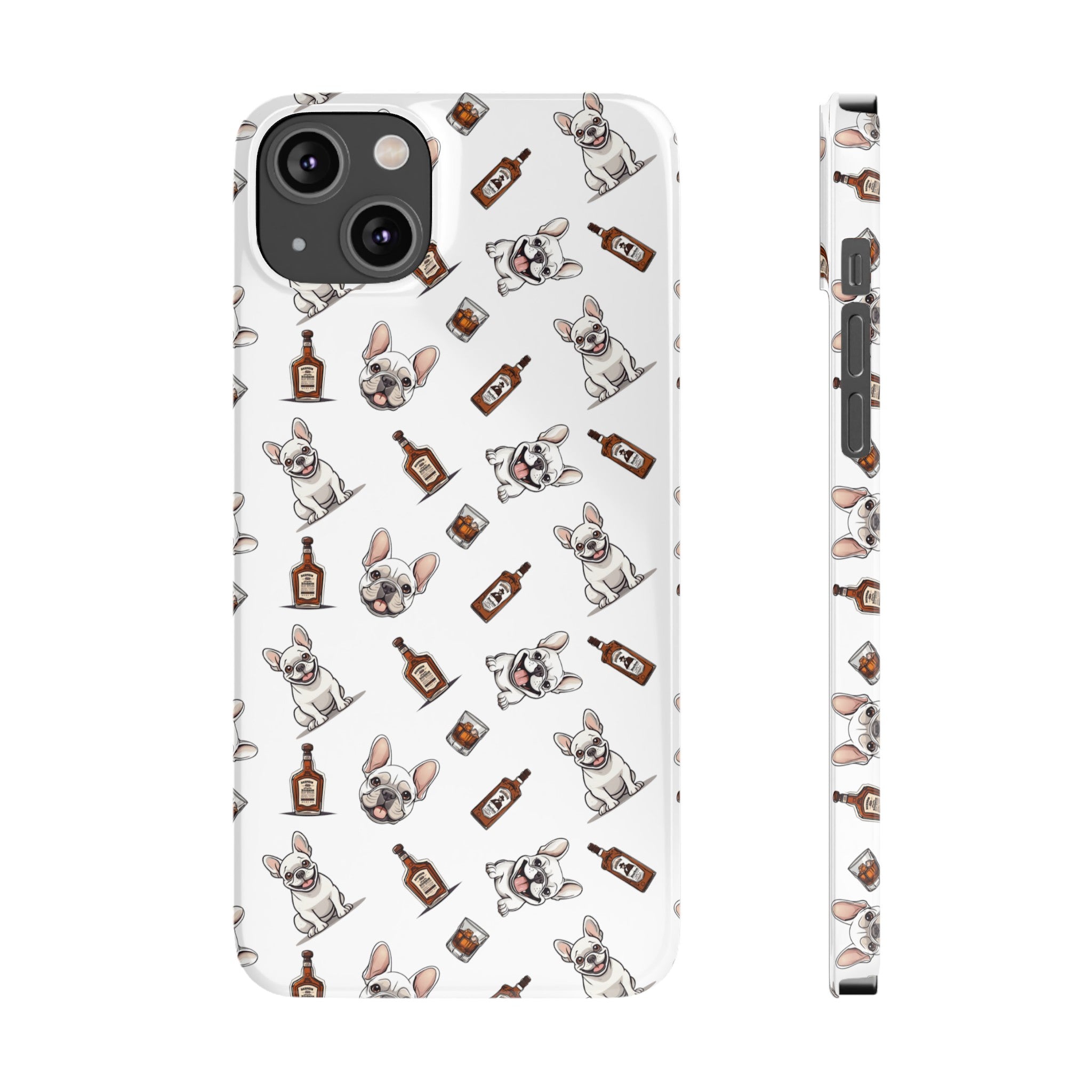Bulldog iPhone Cases (White French/Bourbon)